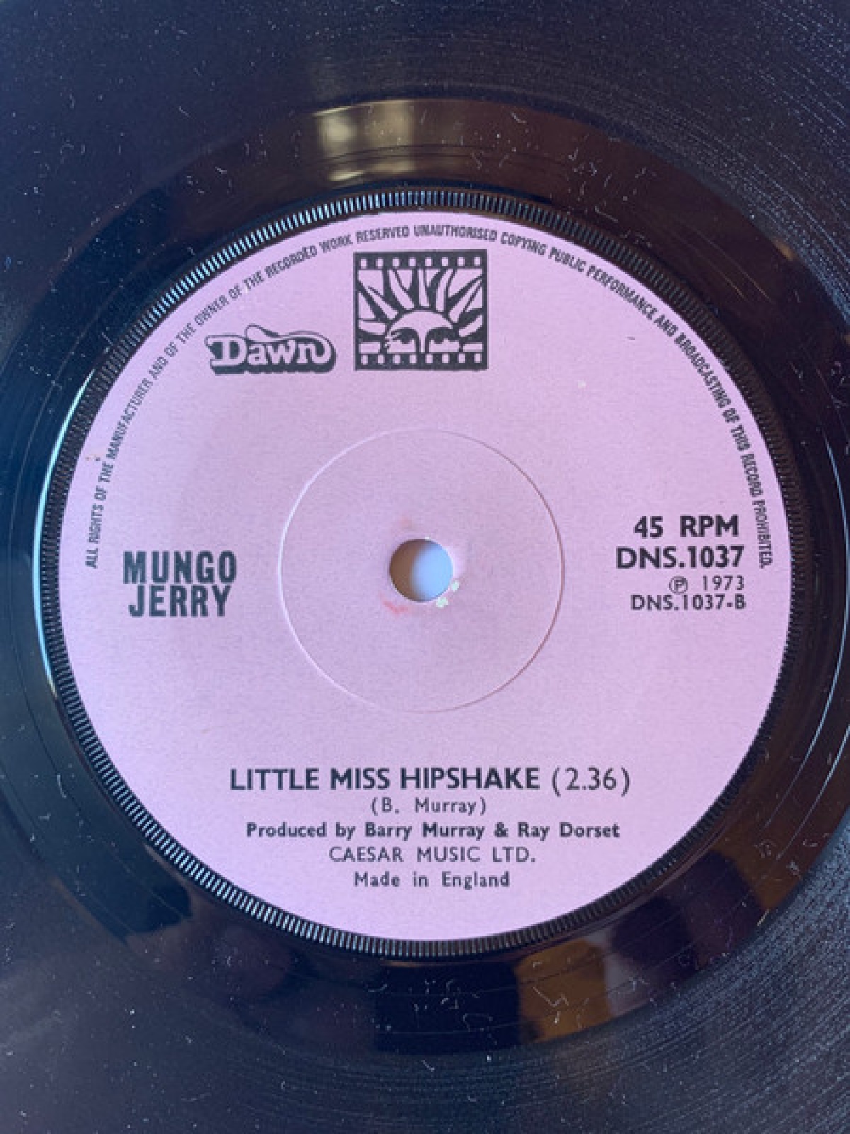 Vinyl / Mungo Jerry - Alright, Alright, Alright