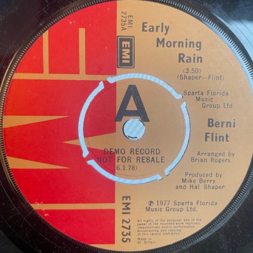 Vinyl / Berni Flint - Early Morning Rain