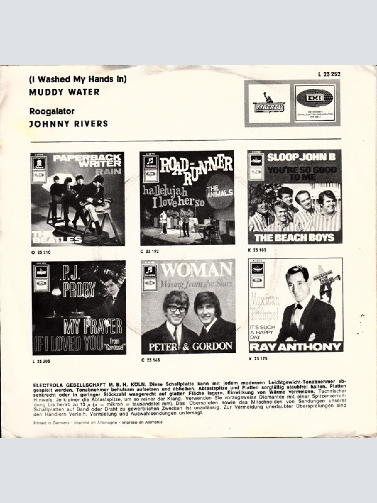 Vinyl / Johnny Rivers - Muddy Water