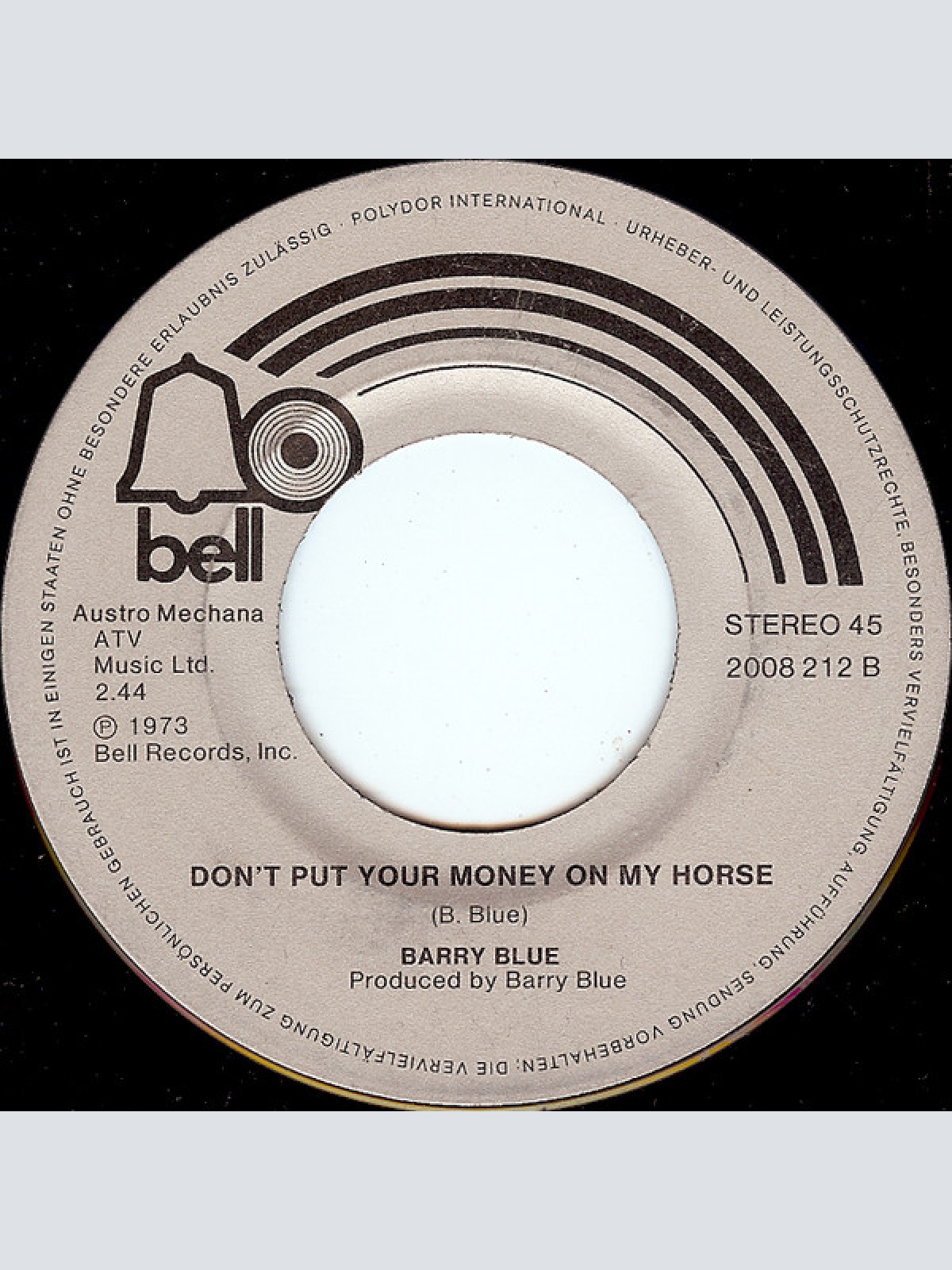 Vinyl / Barry Blue - Do You Wanna Dance ?