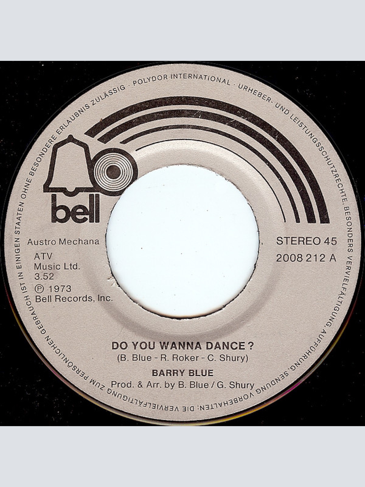 Vinyl / Barry Blue - Do You Wanna Dance ?