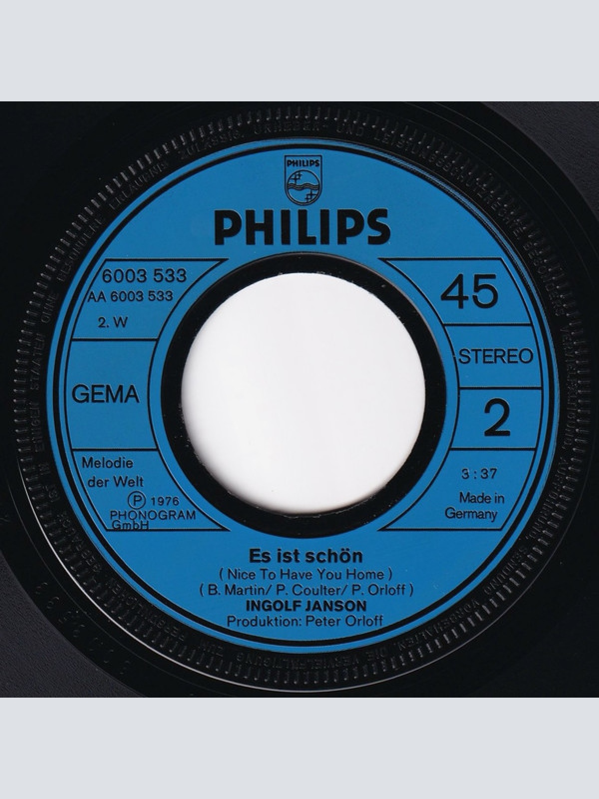 Vinyl / Ingolf Janson - Gib Mir Deine Hand