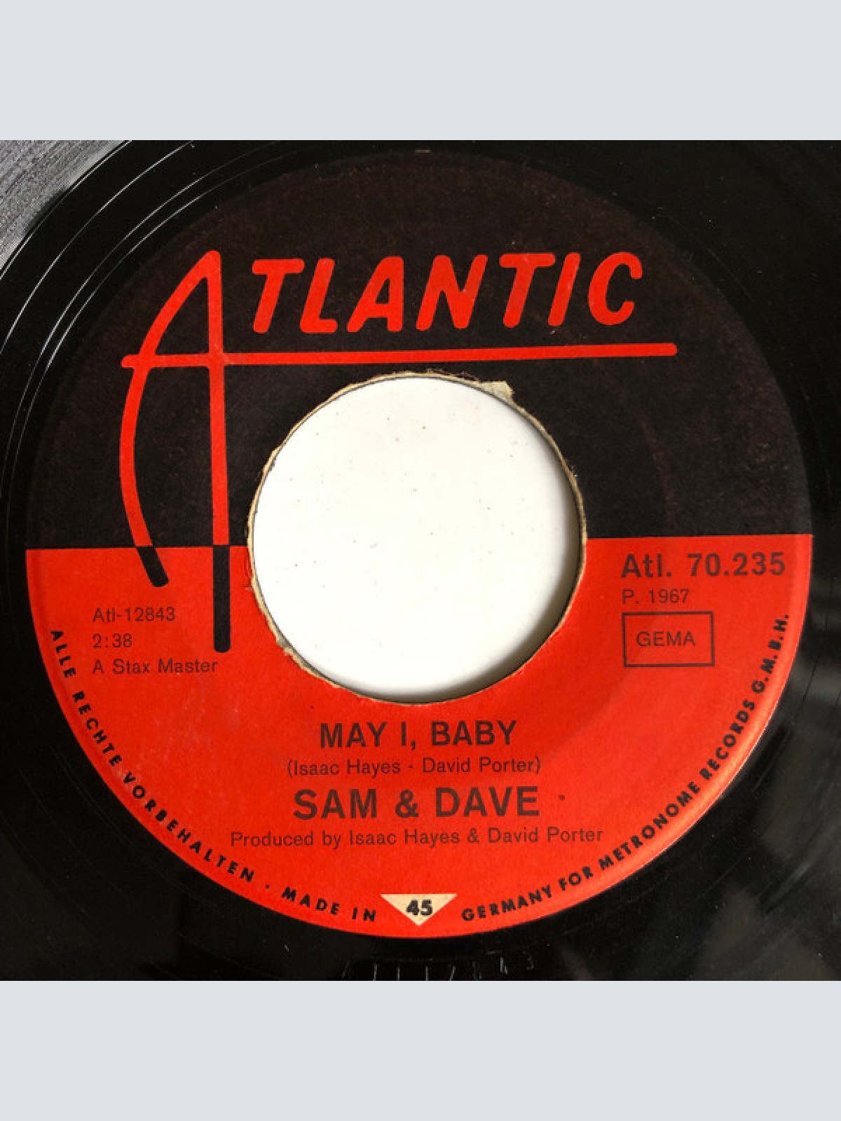 Vinyl / Sam & Dave - Soul Man / May I Baby