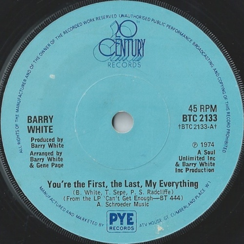 Vinyl / Barry White - You're The First, The Last, My Everything