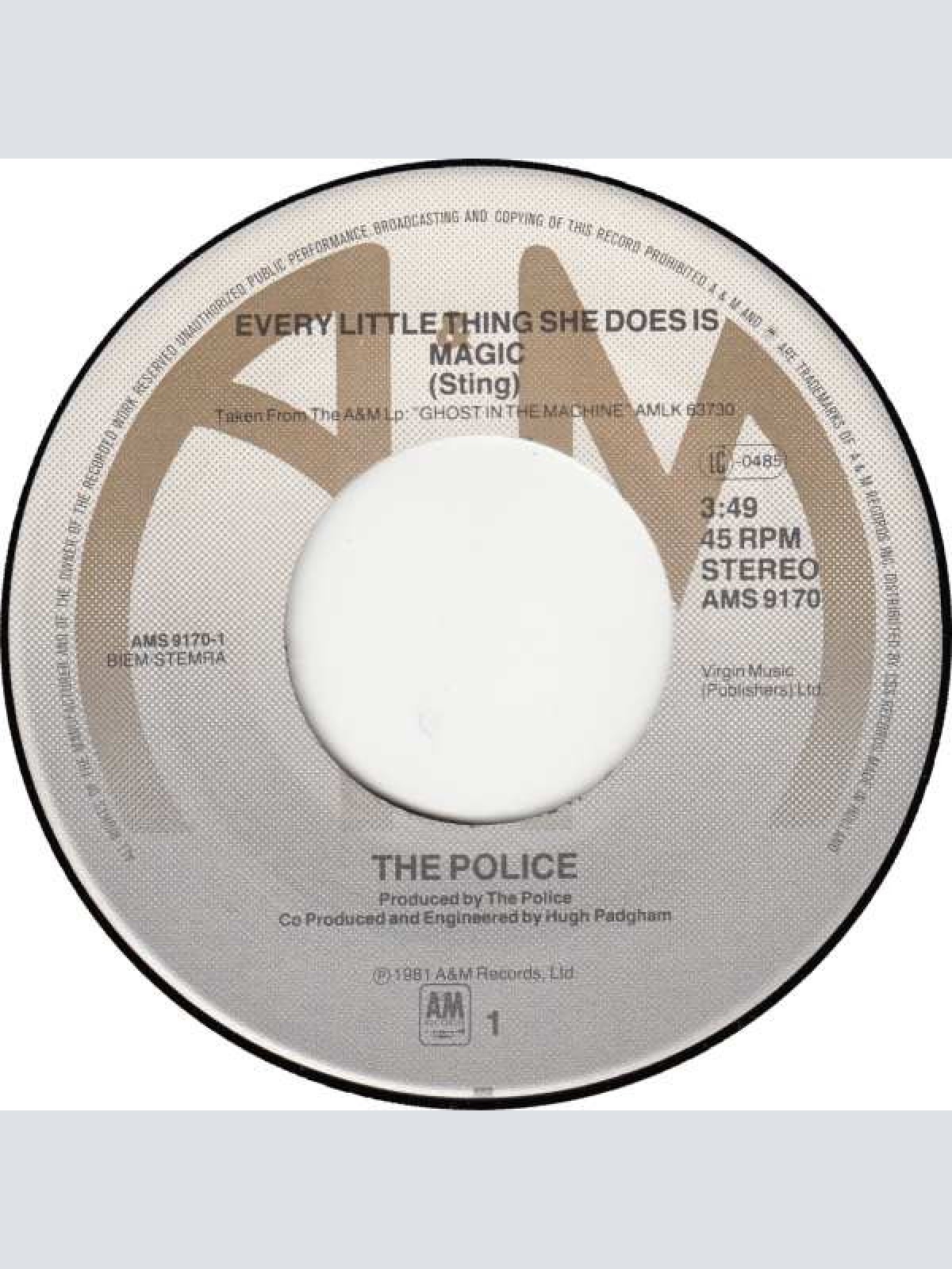Vinyl / The Police - Every Little Thing She Does Is Magic