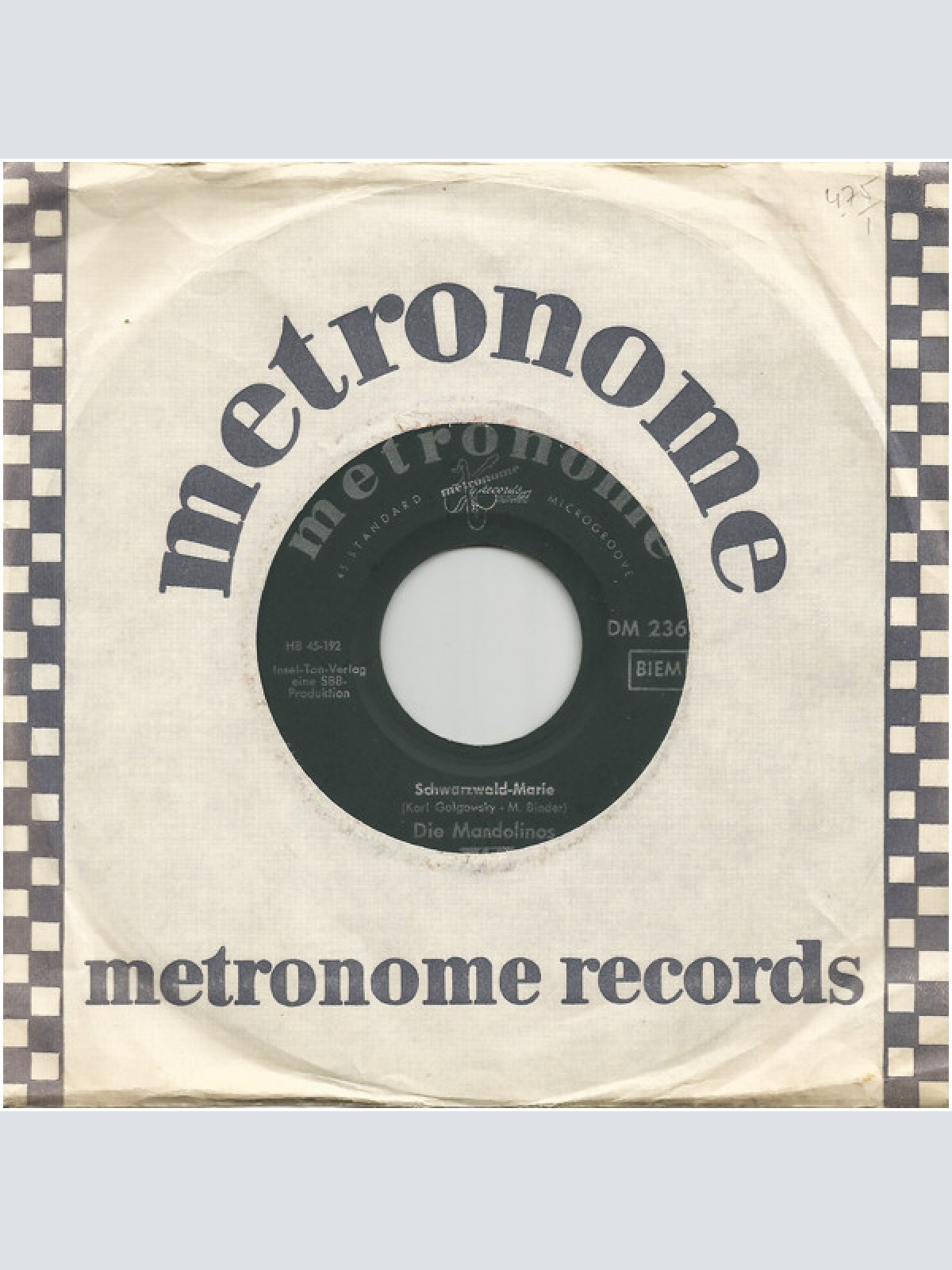 Vinyl / Die Mandolinos - Schwarzwald-Marie