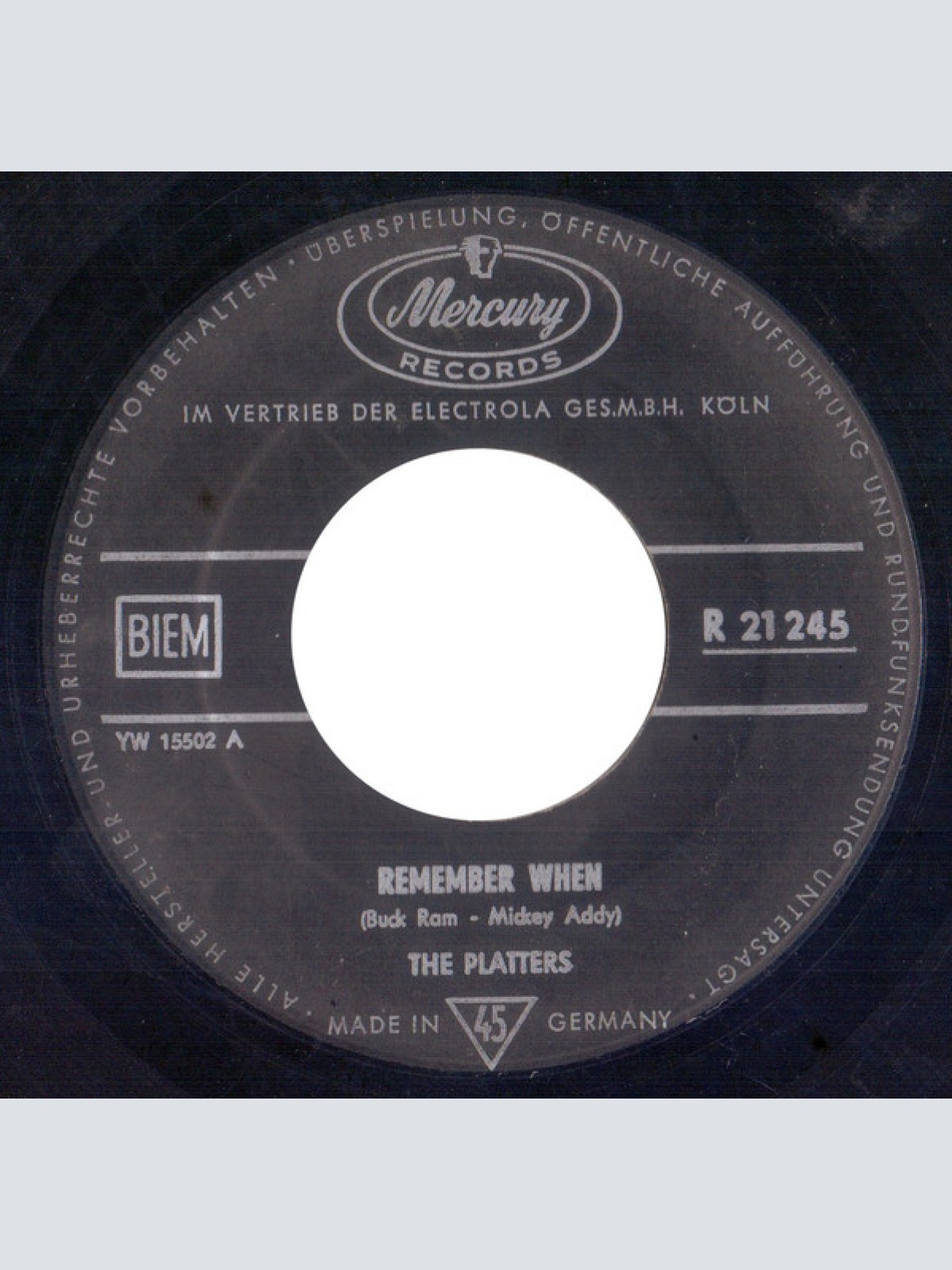 Vinyl / The Platters - Remember When / Darktown Strutters' Ball