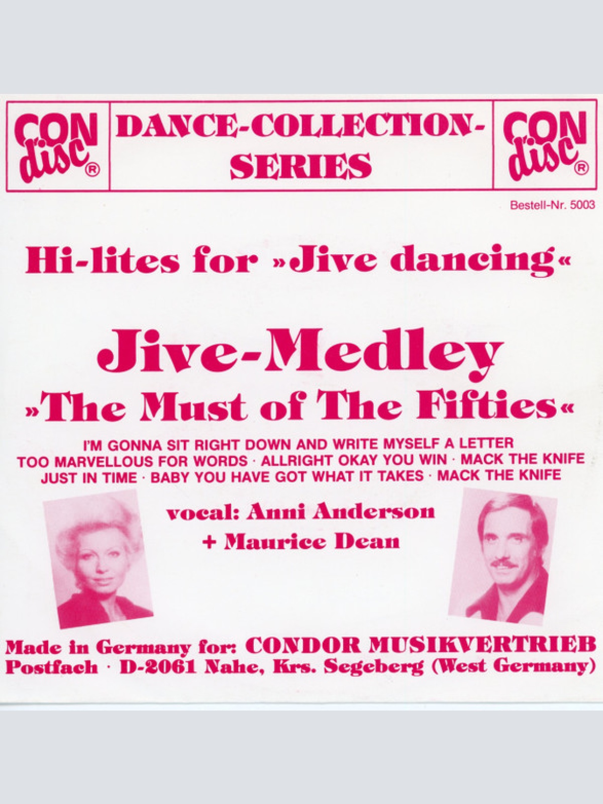 Vinyl / Anni Anderson & Maurice Dean - Jive Medley