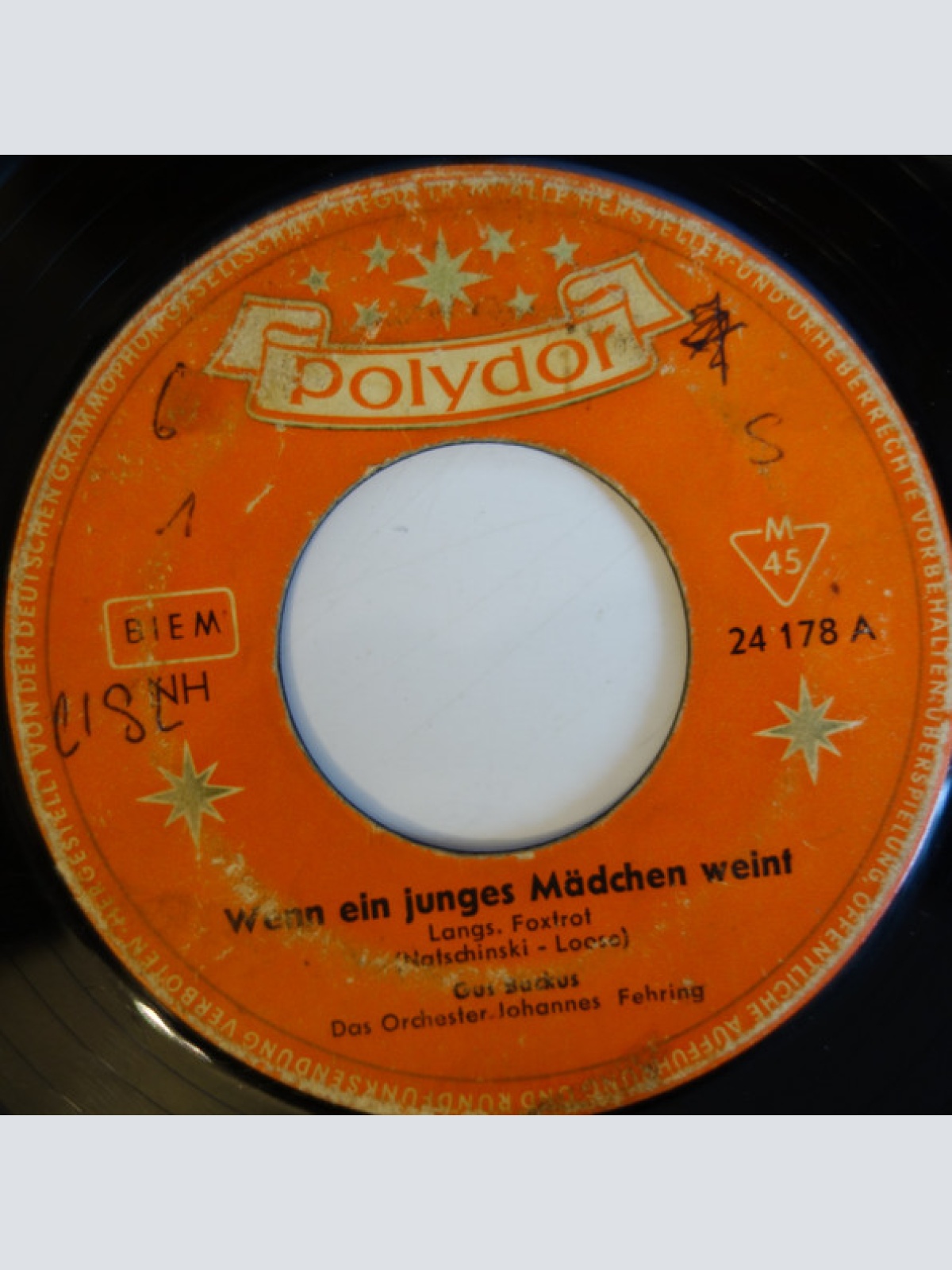 Vinyl / Gus Backus - Wenn Ein Junges Mädchen Weint