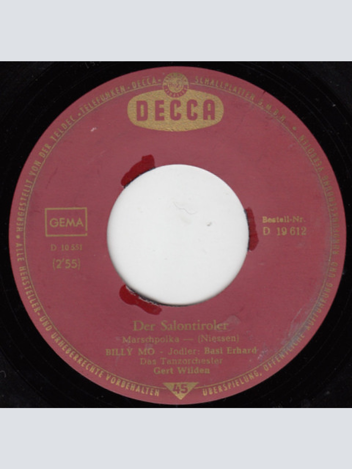 Vinyl / Billy Mo - Der Salontiroler