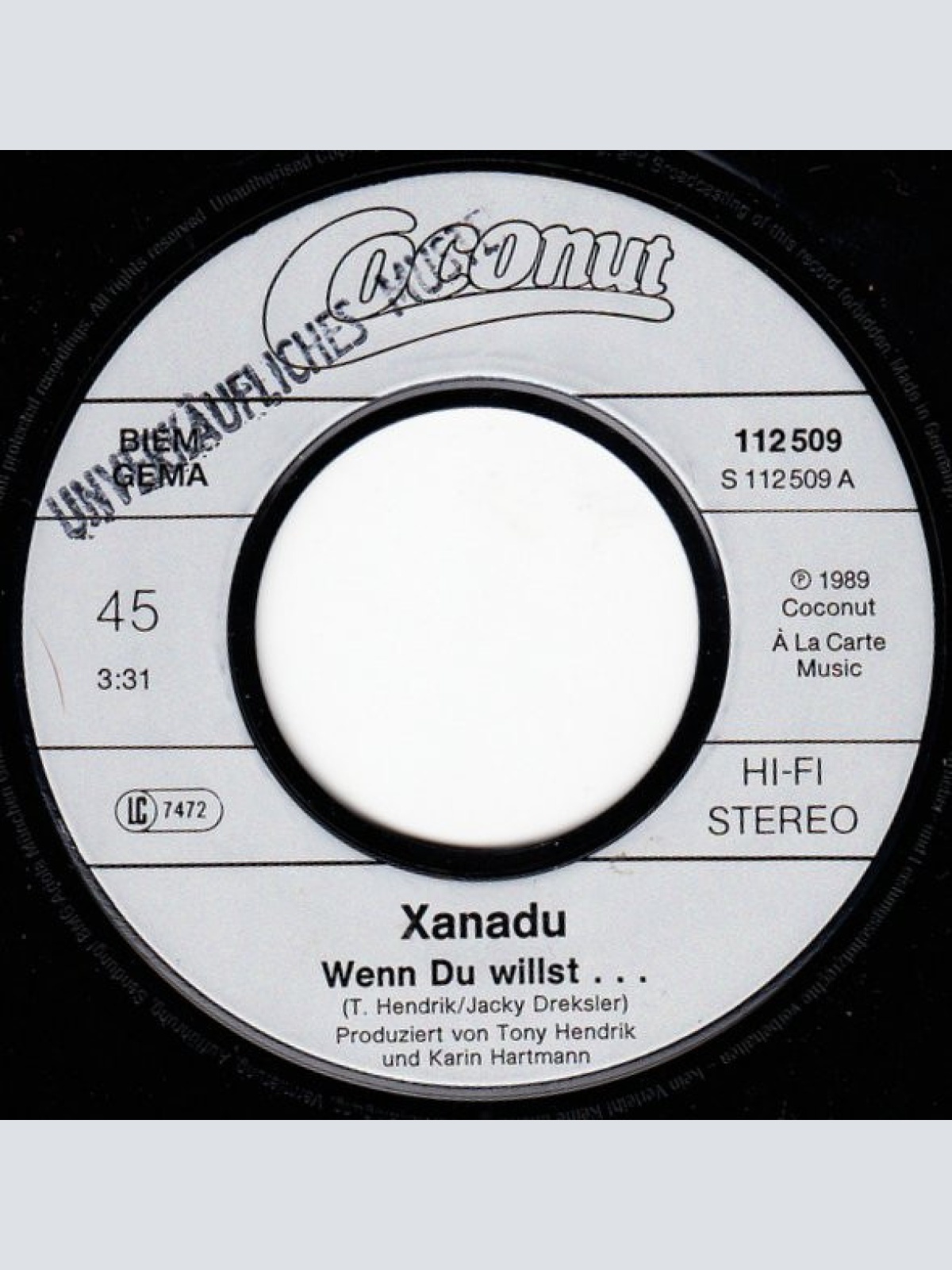 Vinyl / Xanadu (4) - Wenn Du Willst...