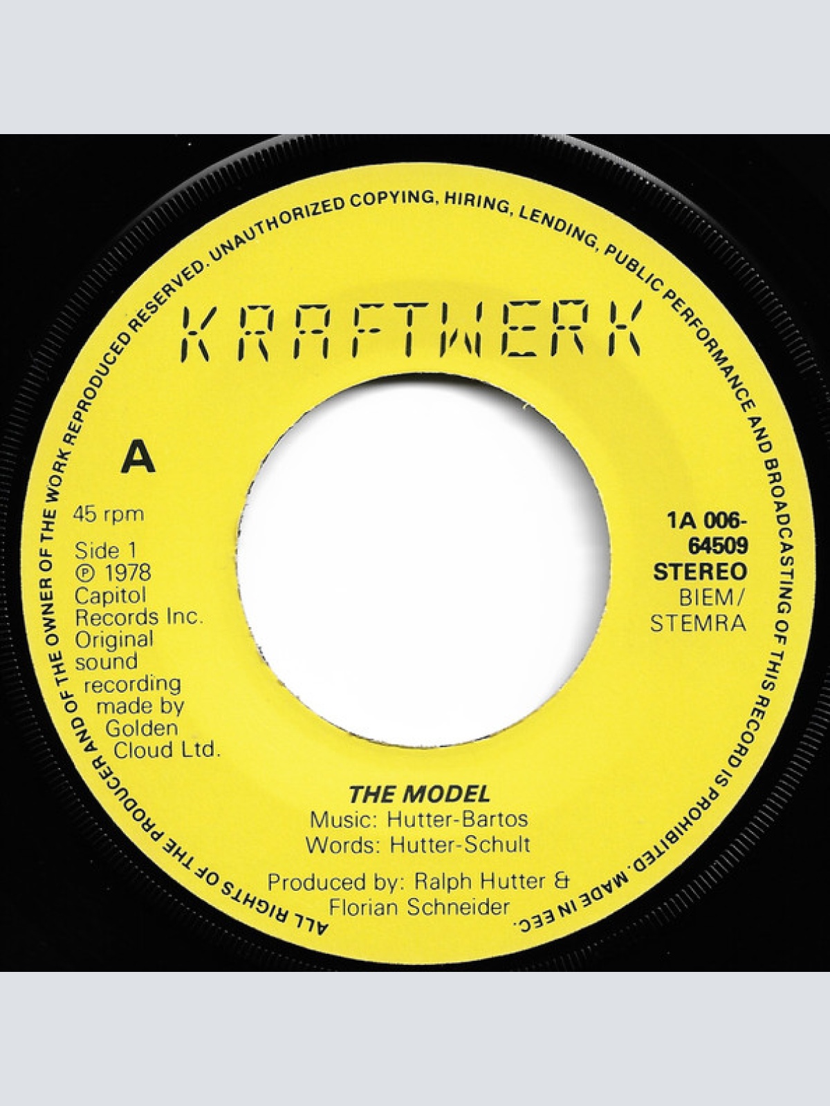 Vinyl / Kraftwerk - The Model