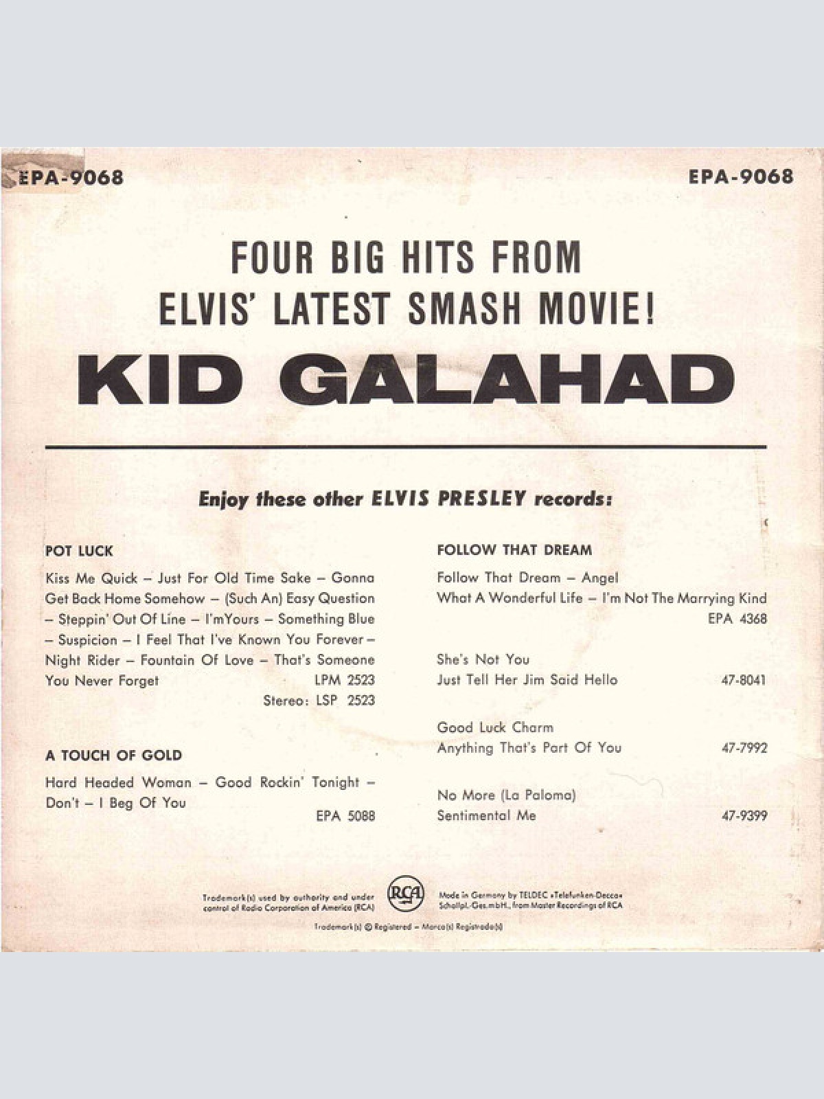 Vinyl / Elvis Presley - Kid Galahad