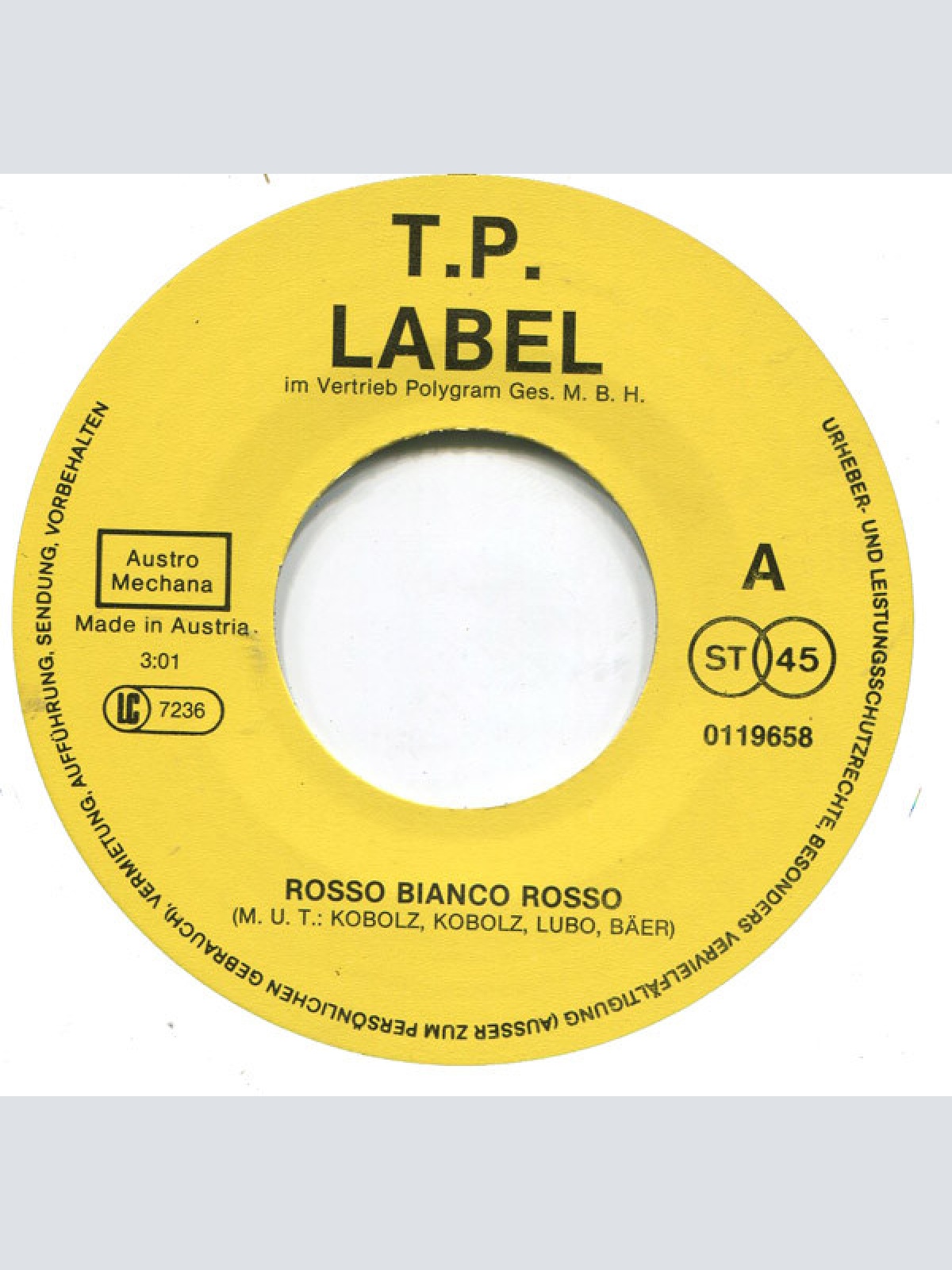 Vinyl / Ulli Bäer - Rosso Bianco Rosso