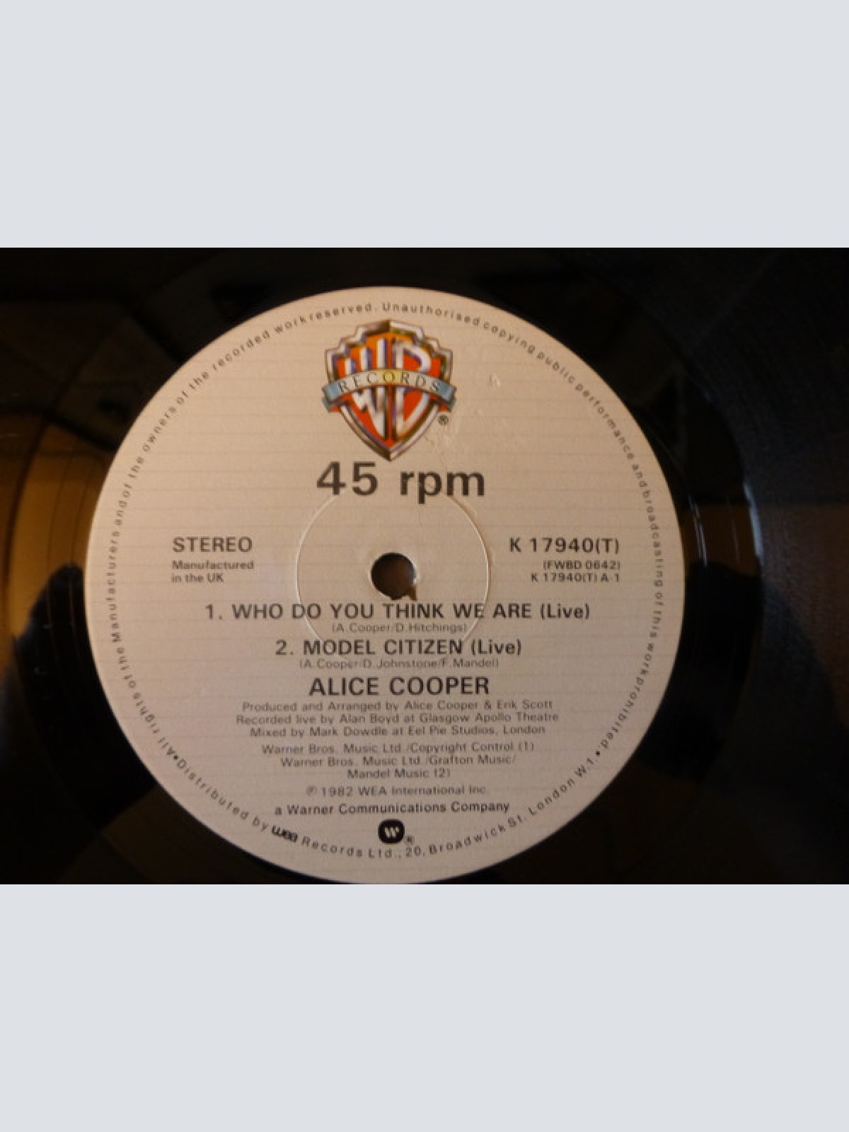 Vinyl / Alice Cooper (2) - For Britain Only