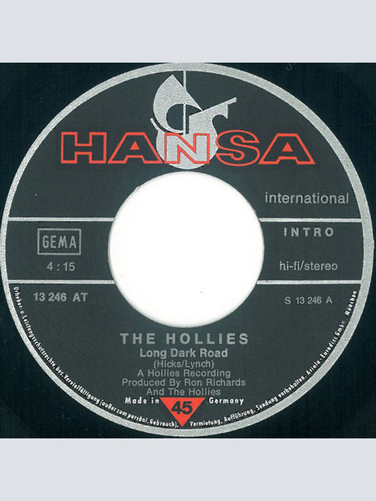 Vinyl / The Hollies - Long Dark Road