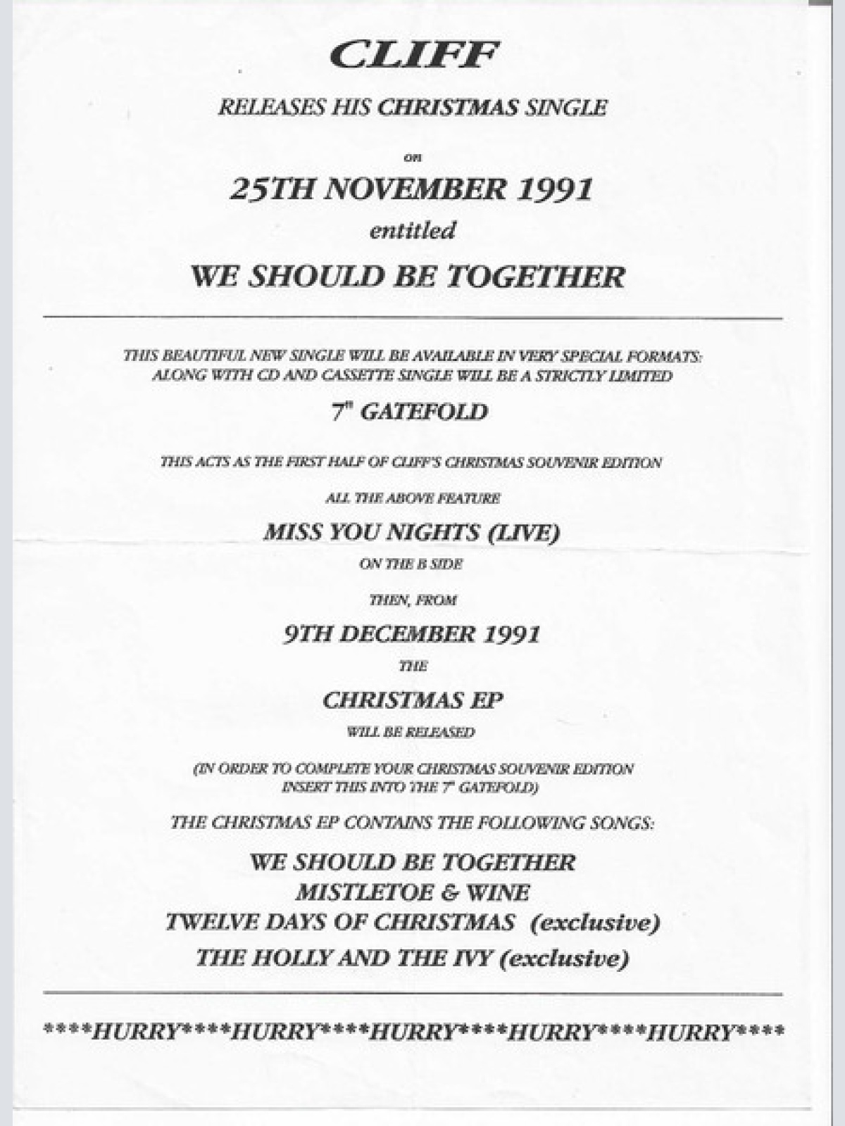 Vinyl / Cliff Richard - We Should Be Together