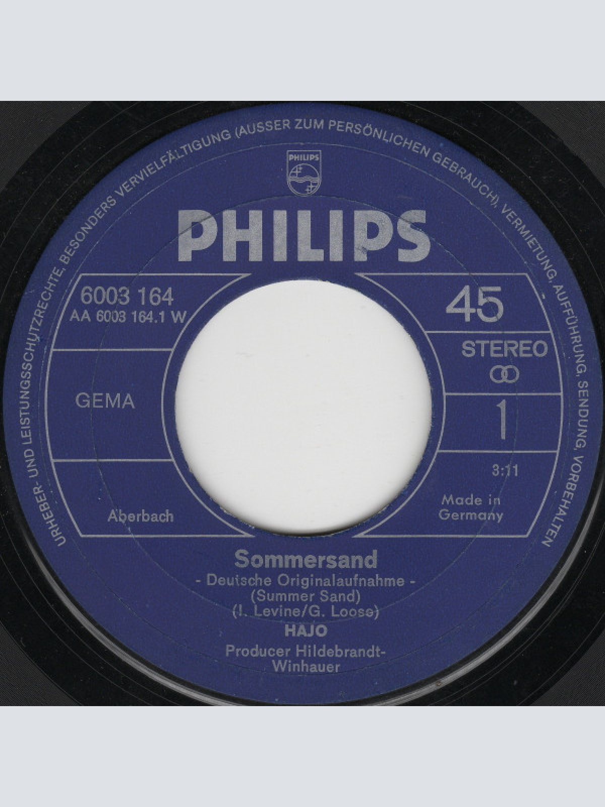 Vinyl / Hajo - Sommersand (Summersand)