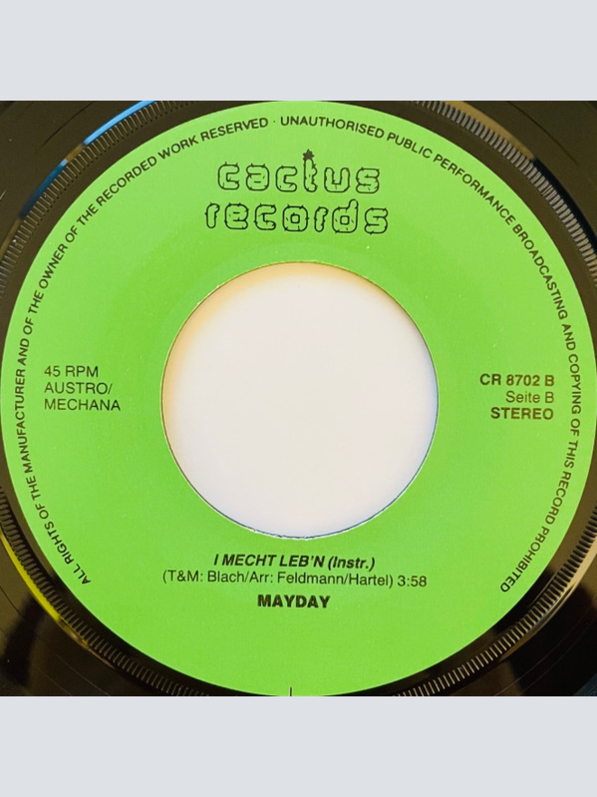 Vinyl / Mayday (22) - I Mecht Leb'n