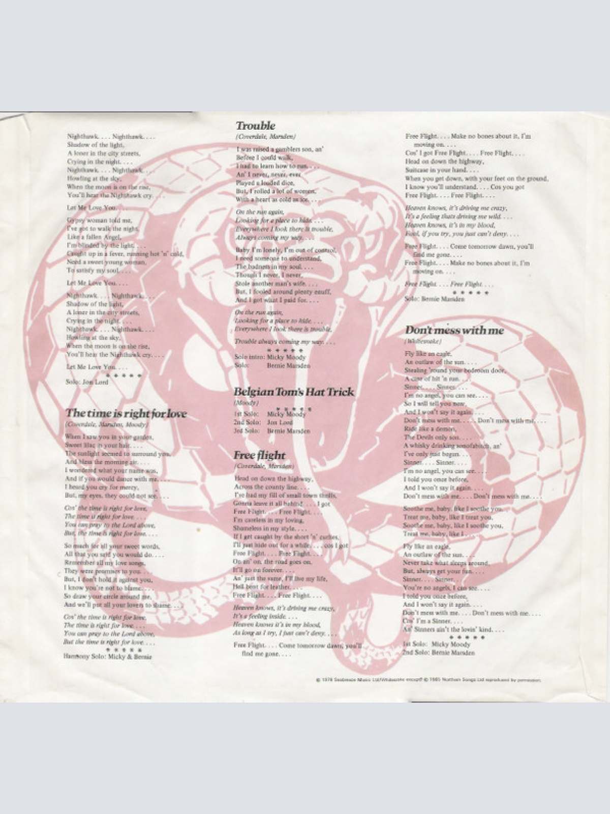 Vinyl / Whitesnake - Trouble