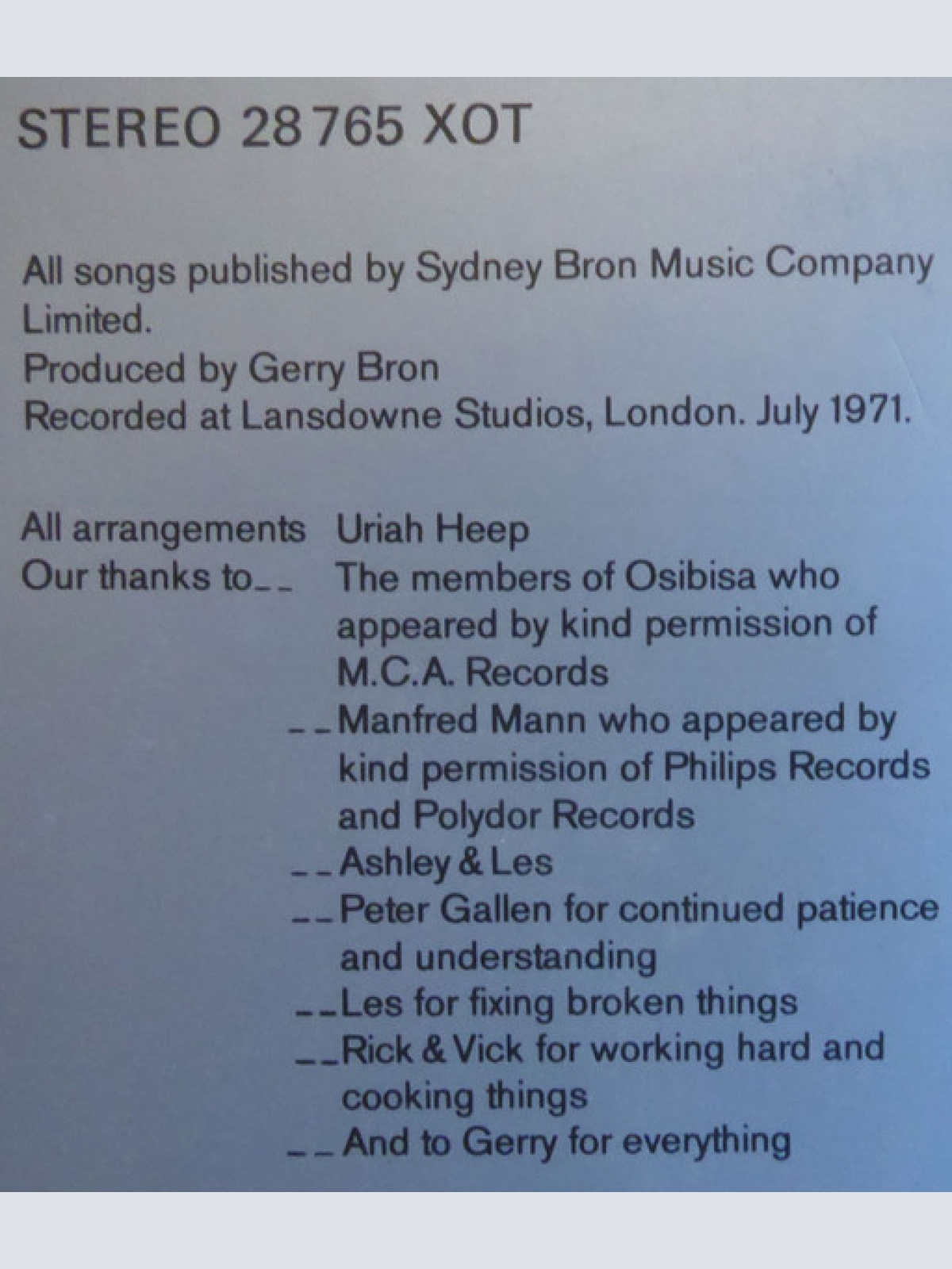 Vinyl / Uriah Heep - Look At Yourself