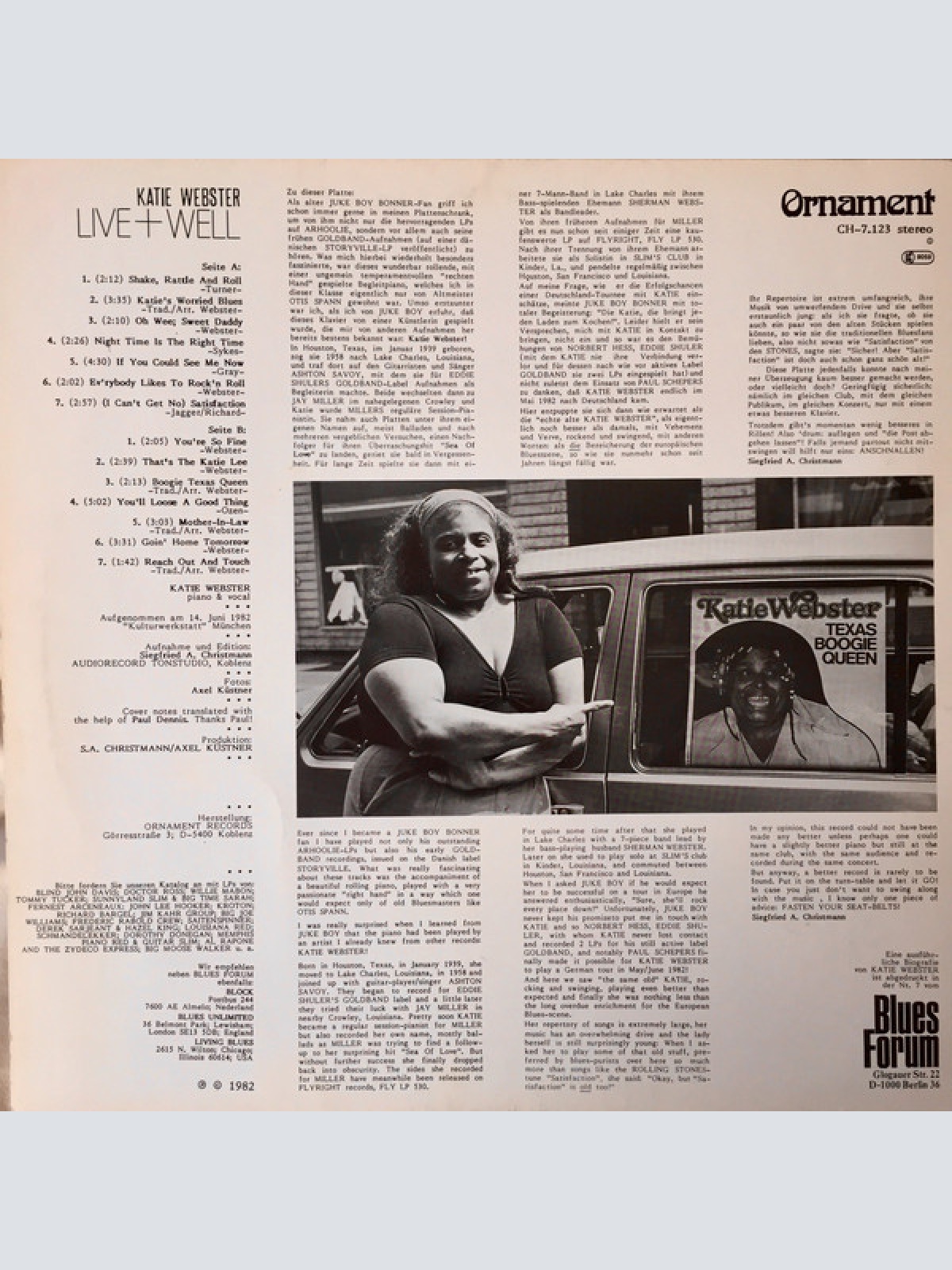 Vinyl / Katie Webster - Texas Boogie Queen - Live + Well