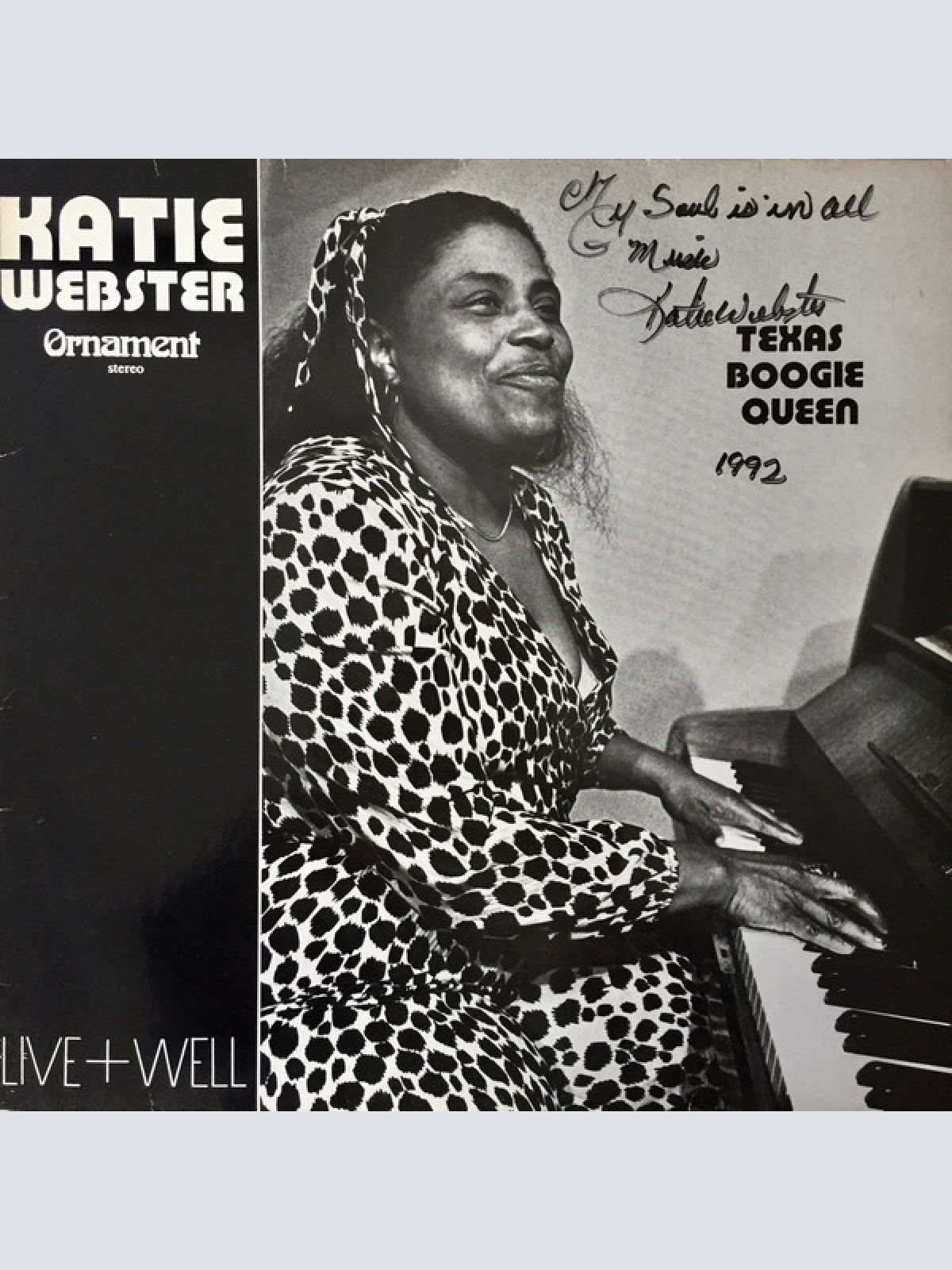 Vinyl / Katie Webster - Texas Boogie Queen - Live + Well