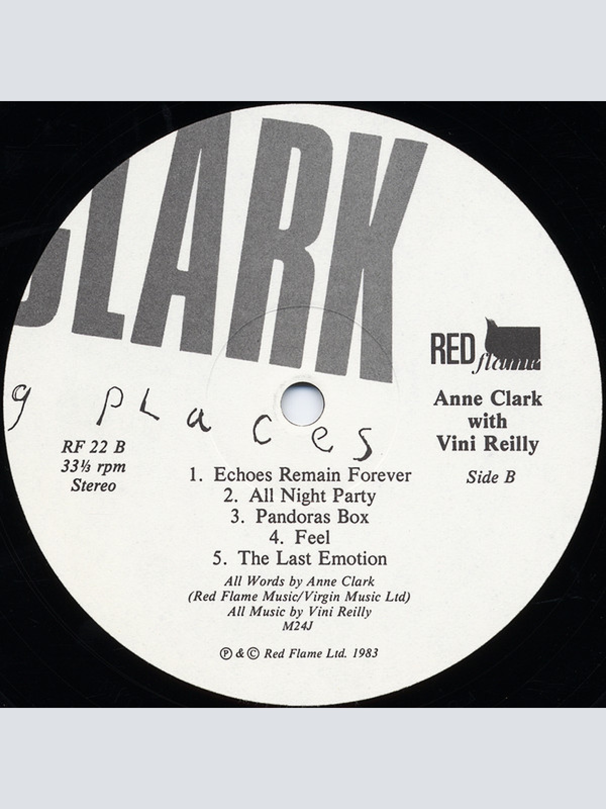 Vinyl / Anne Clark - Changing Places