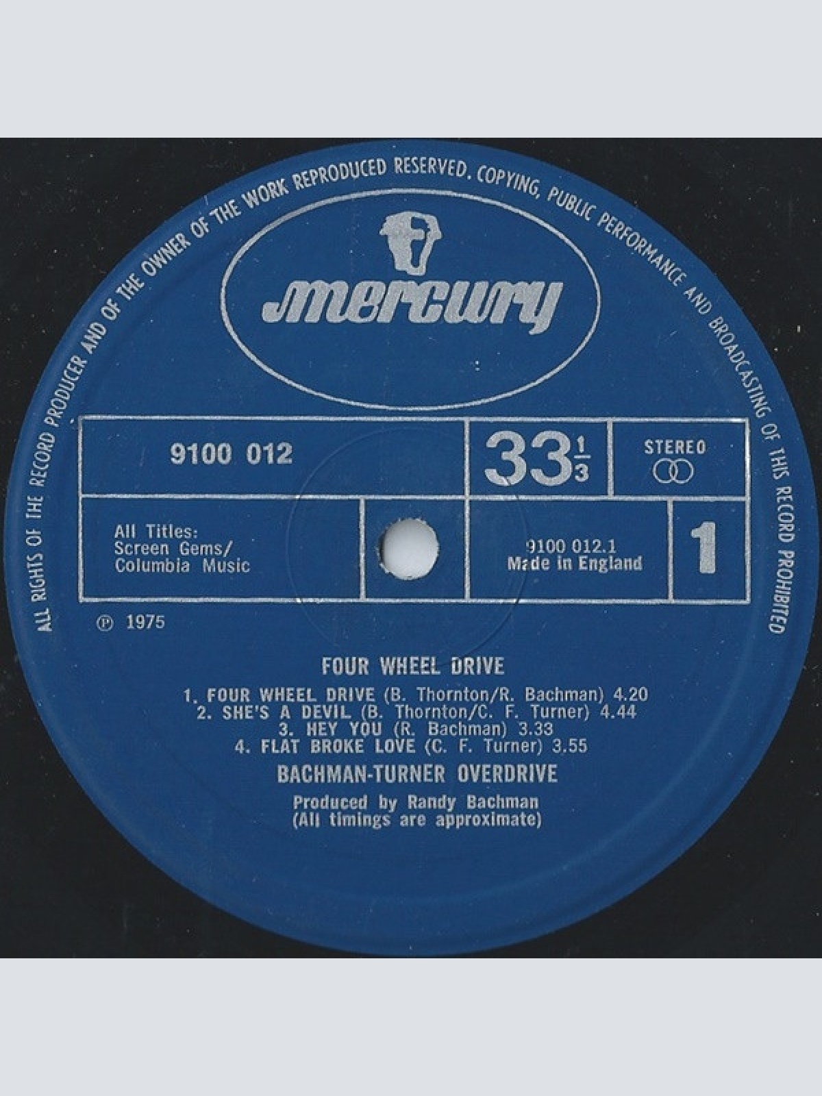 Vinyl / Bachman-Turner Overdrive - Four Wheel Drive