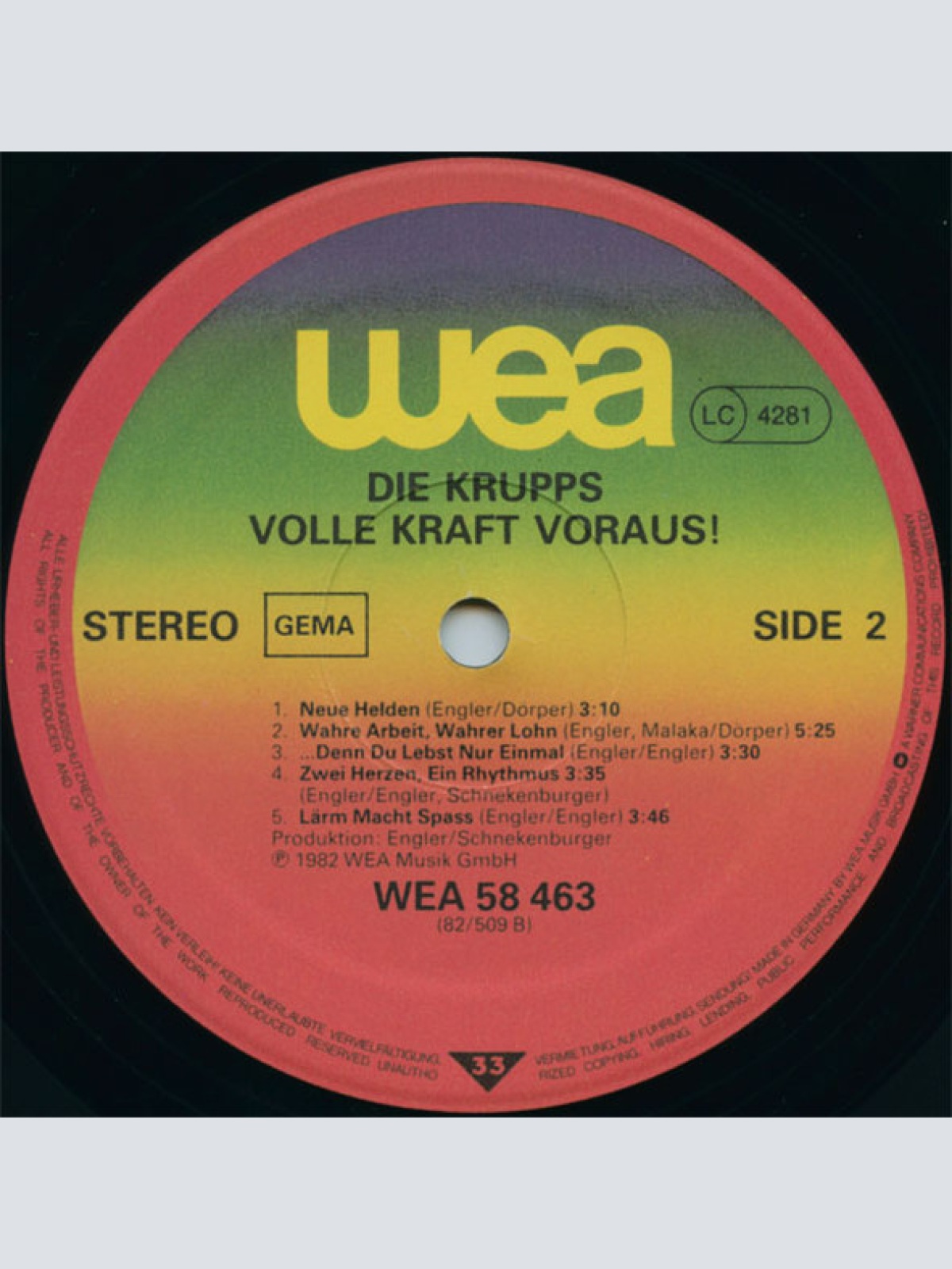 Vinyl / Die Krupps - Volle Kraft Voraus!
