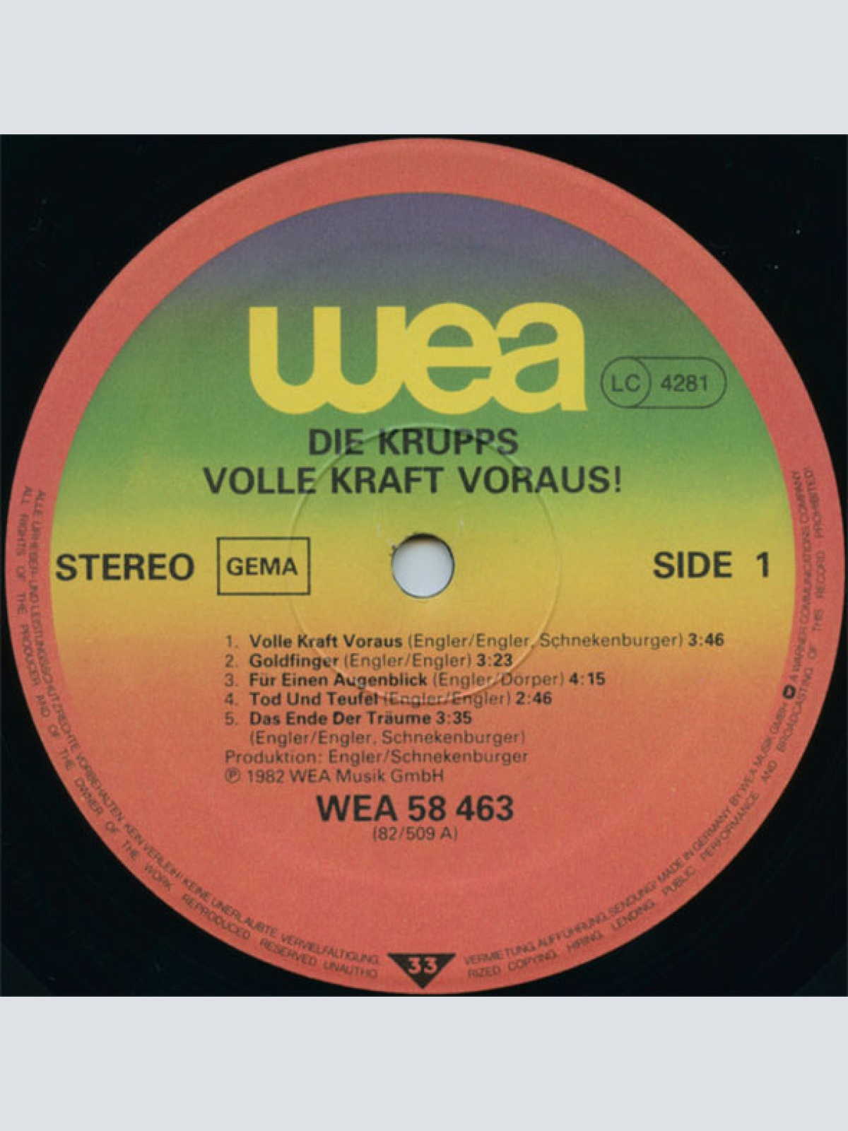 Vinyl / Die Krupps - Volle Kraft Voraus!