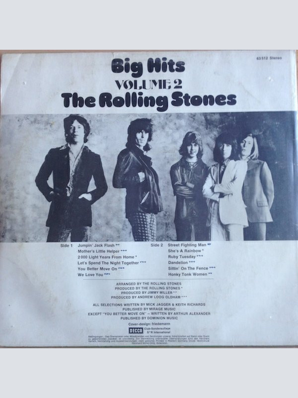 Vinyl / The Rolling Stones - Big Hits Volume 2