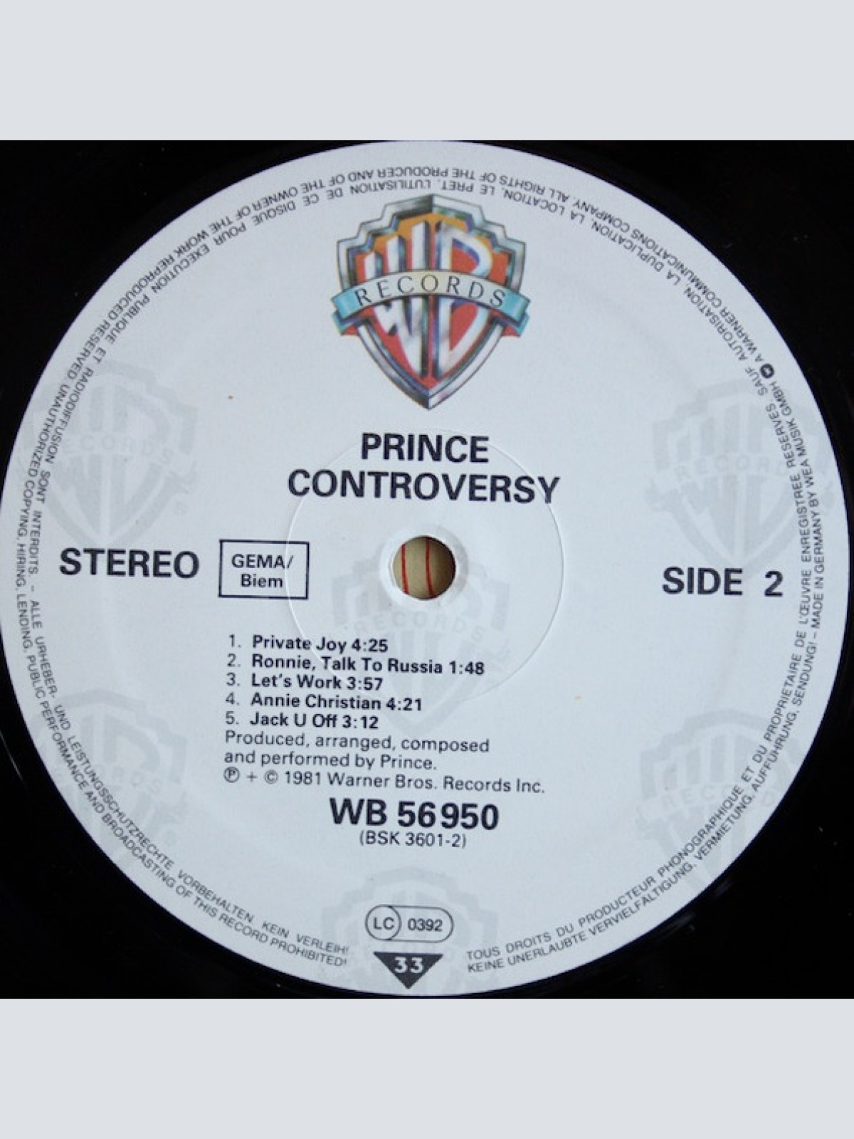 Vinyl / Prince - Controversy