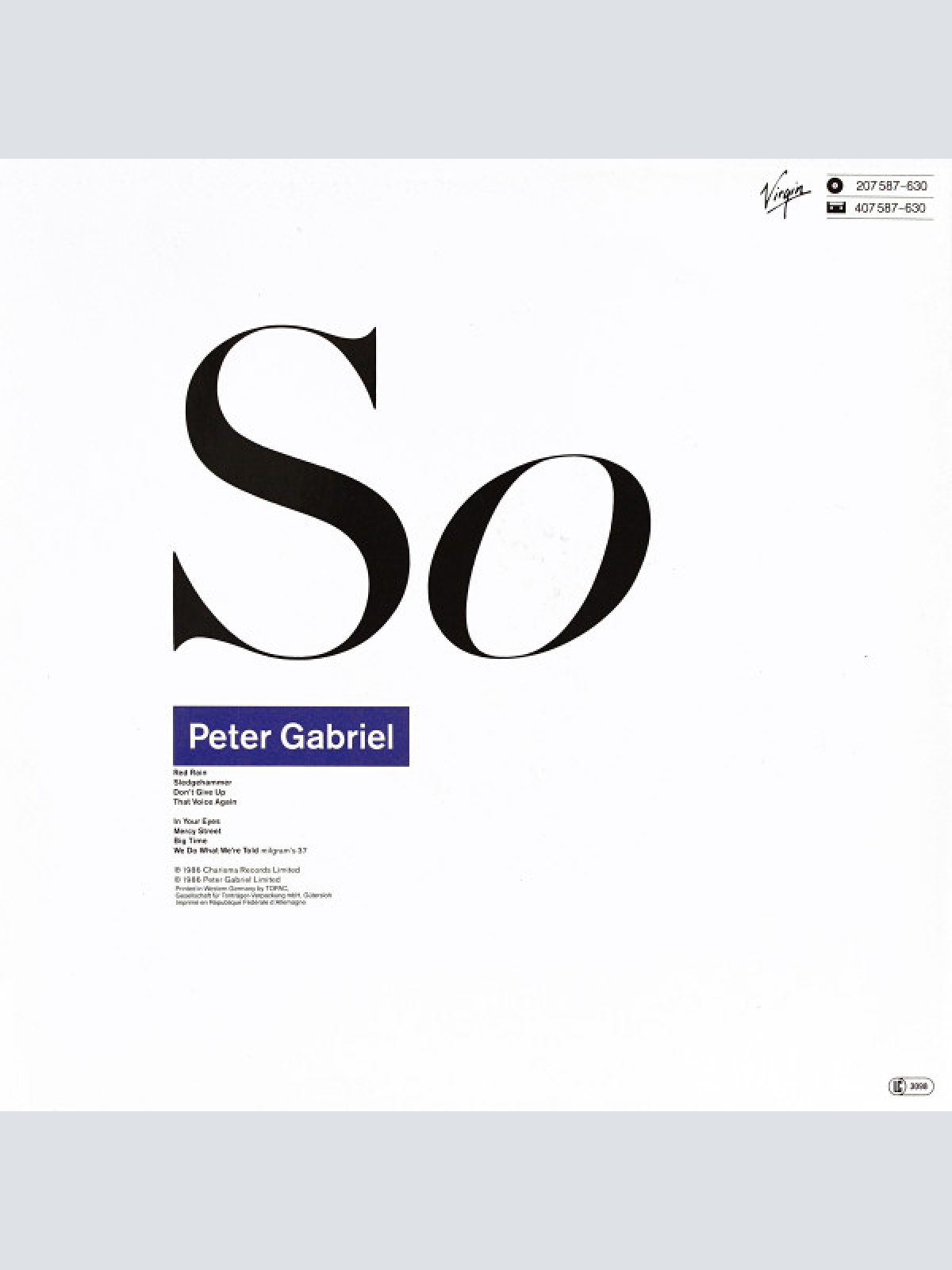 Vinyl / Peter Gabriel - So