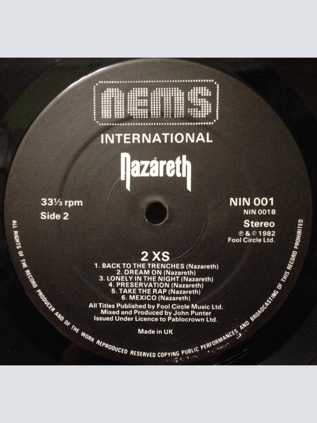 Vinyl / Nazareth (2) - 2XS