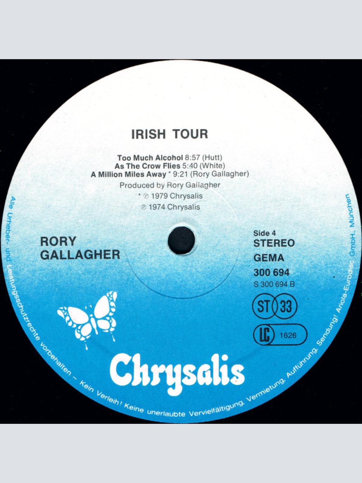 Vinyl / Rory Gallagher - Irish Tour '74
