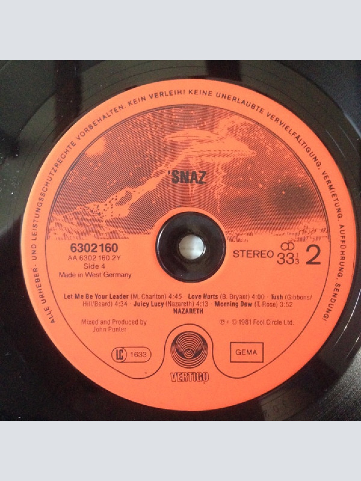 Vinyl / Nazareth (2) - 'Snaz