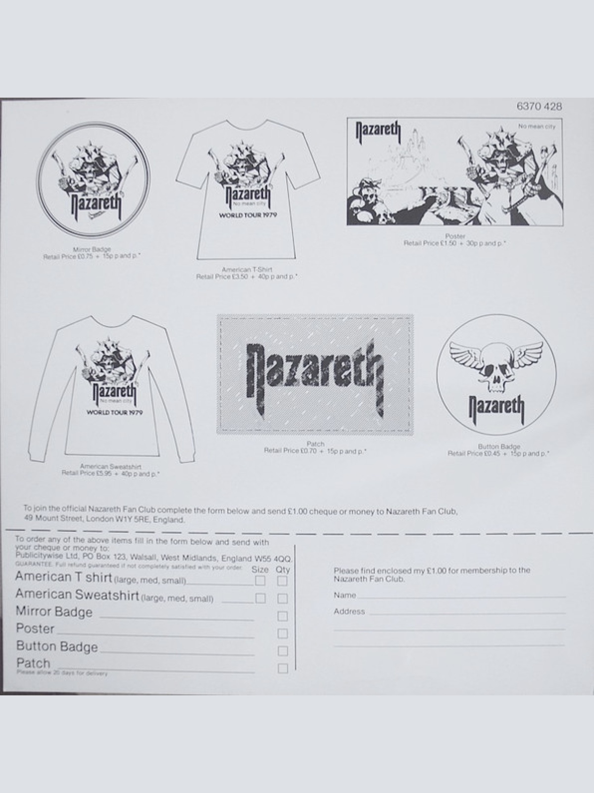 Vinyl / Nazareth (2) - No Mean City