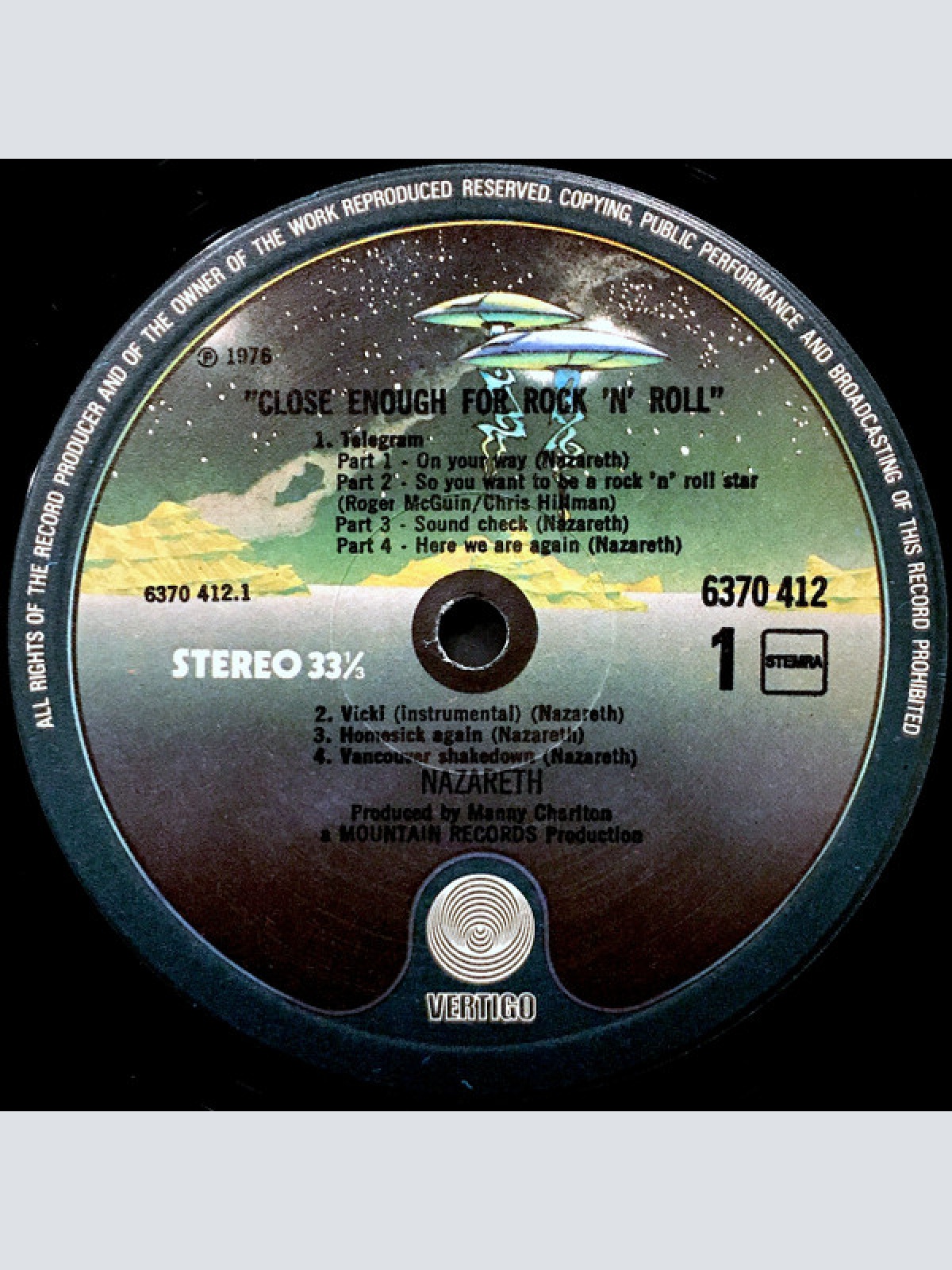 Vinyl / Nazareth (2) - Close Enough For Rock 'N' Roll