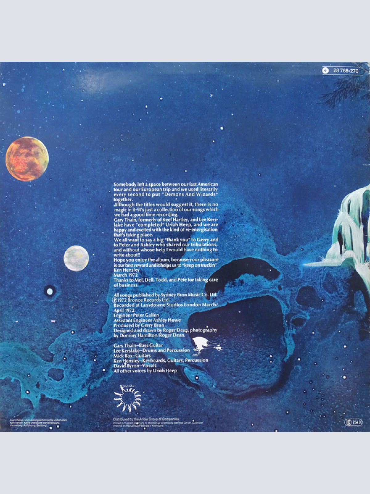 Vinyl / Uriah Heep - Demons And Wizards