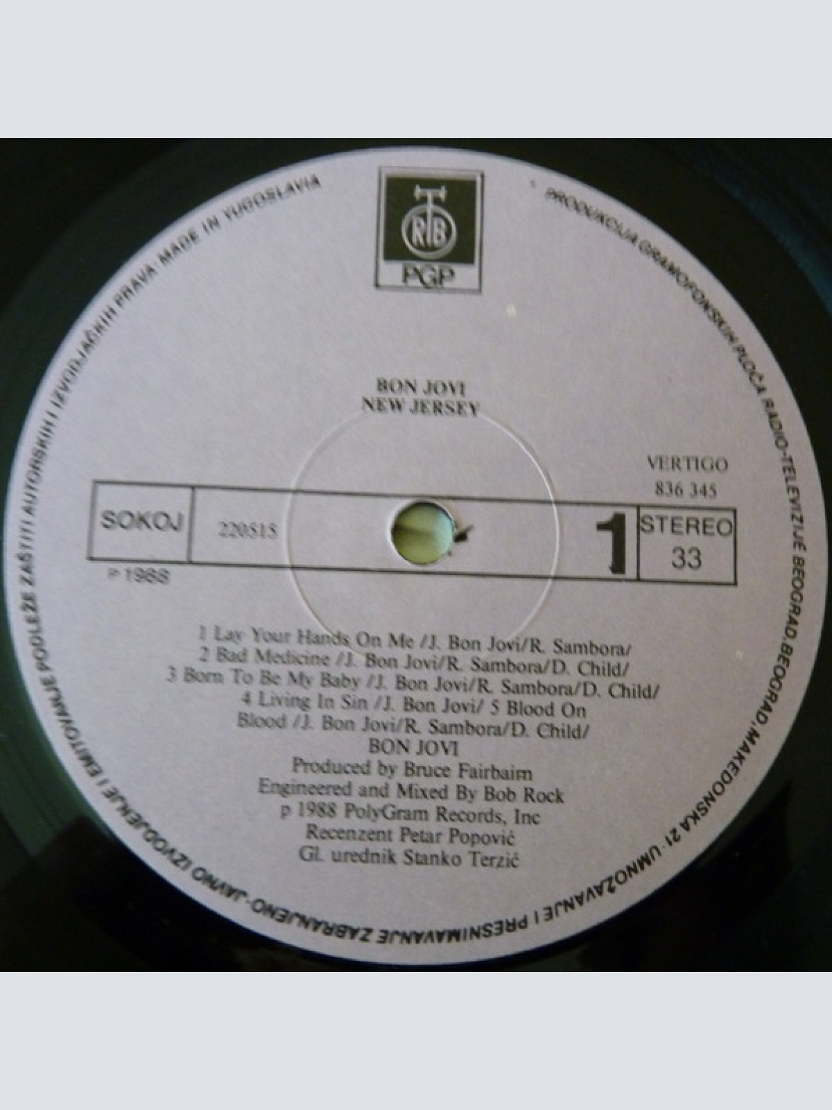 Vinyl / Bon Jovi - New Jersey