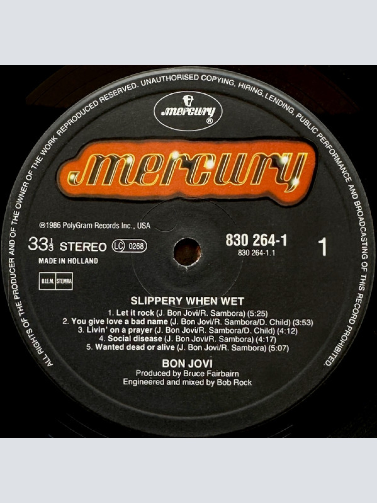 Vinyl / Bon Jovi - Slippery When Wet