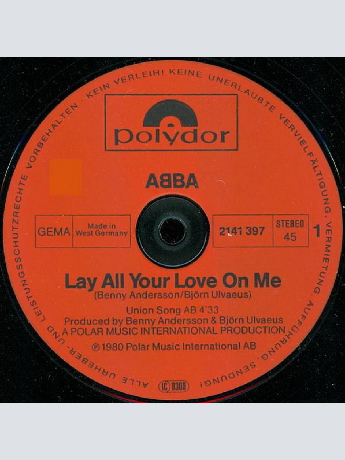 Vinyl / ABBA - Lay All Your Love On Me