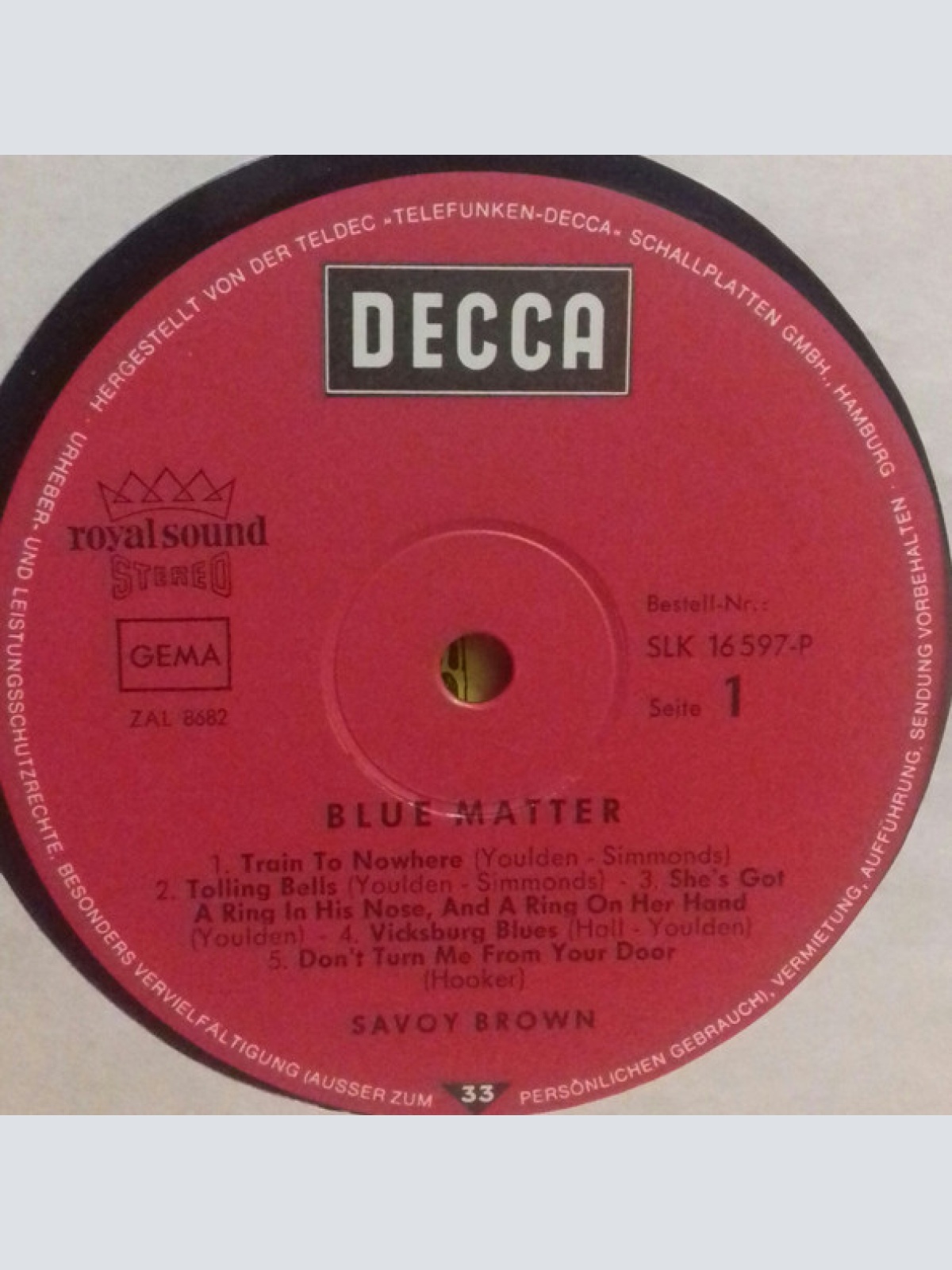 Vinyl / Savoy Brown - Blue Matter