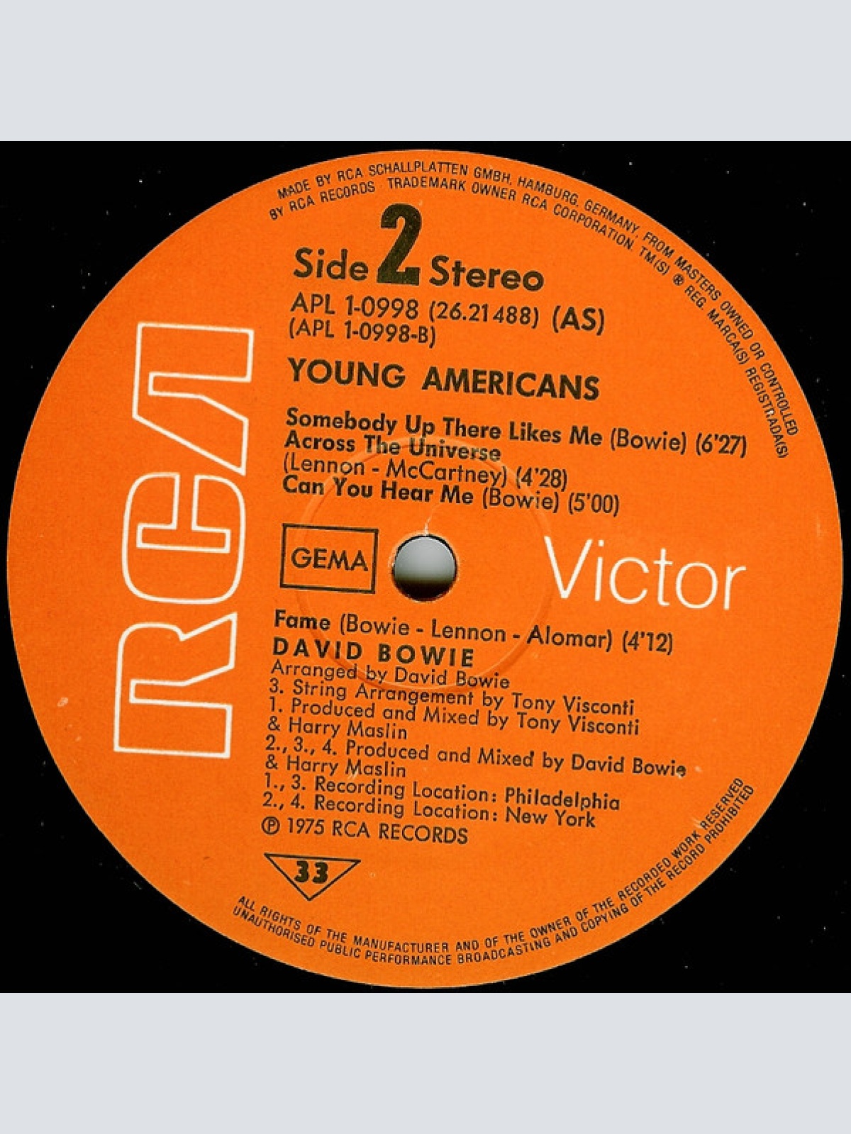 Vinyl / David Bowie - Young Americans