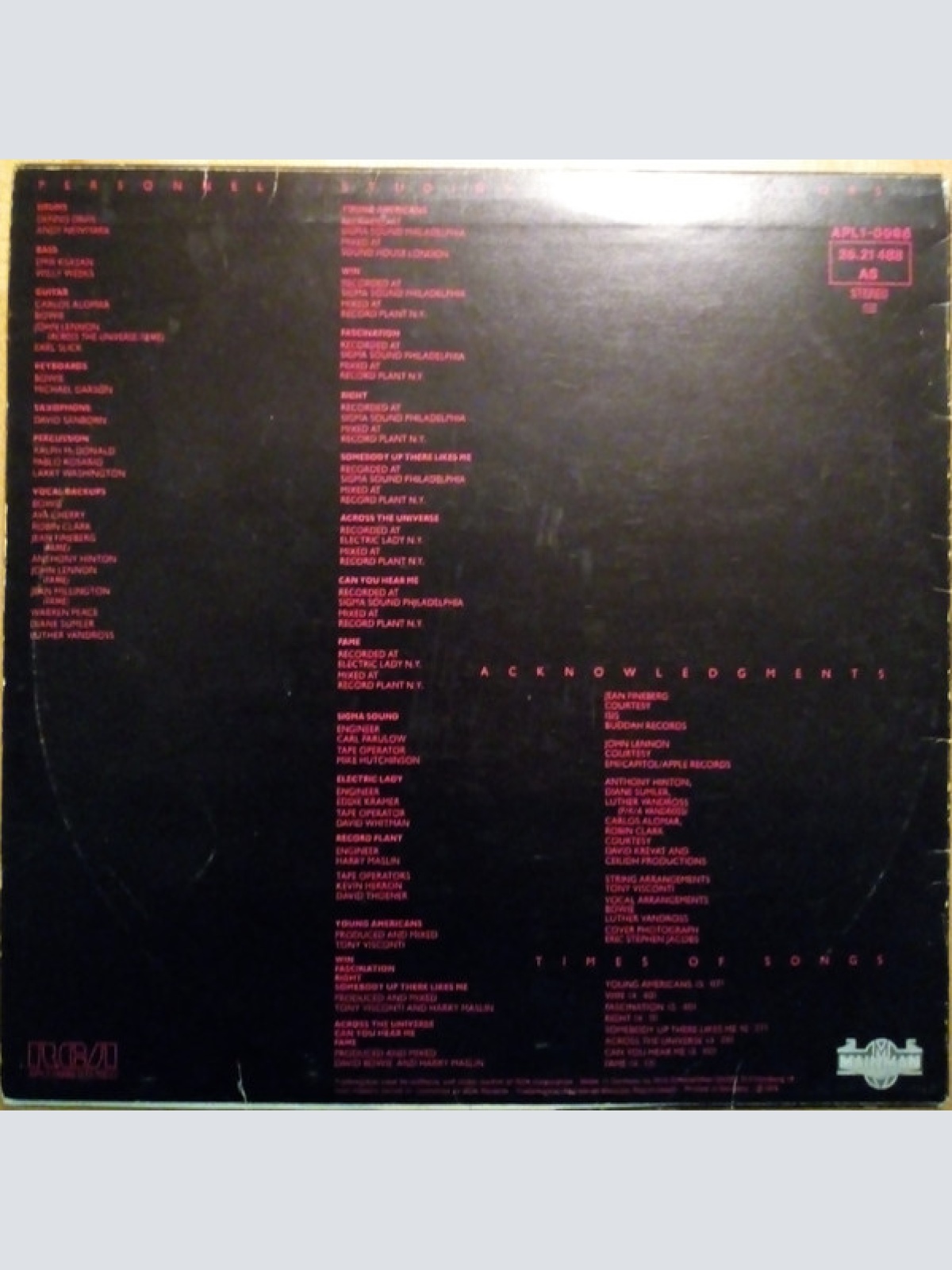 Vinyl / David Bowie - Young Americans