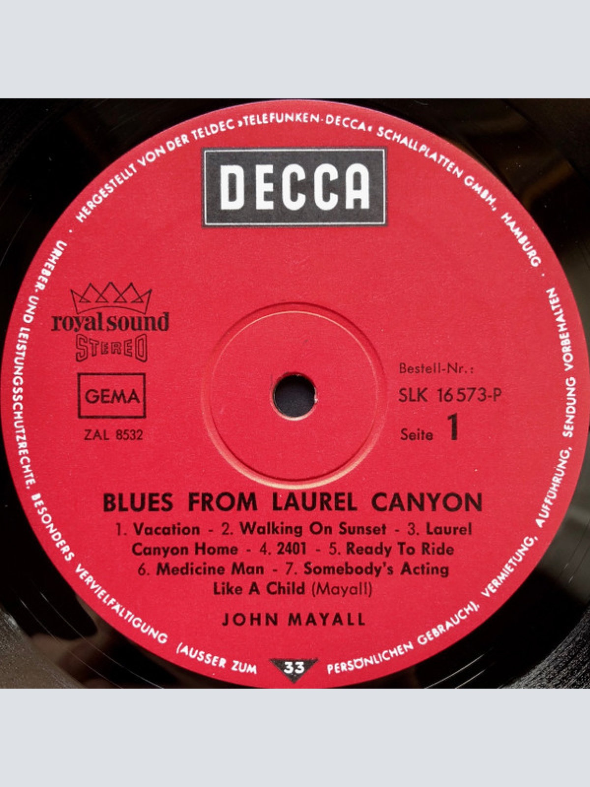Vinyl / John Mayall - Blues From Laurel Canyon