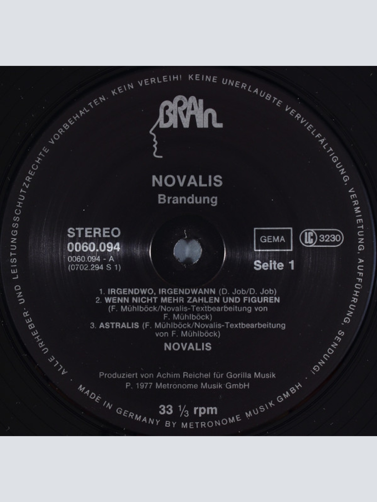 Vinyl / Novalis (3) - Brandung