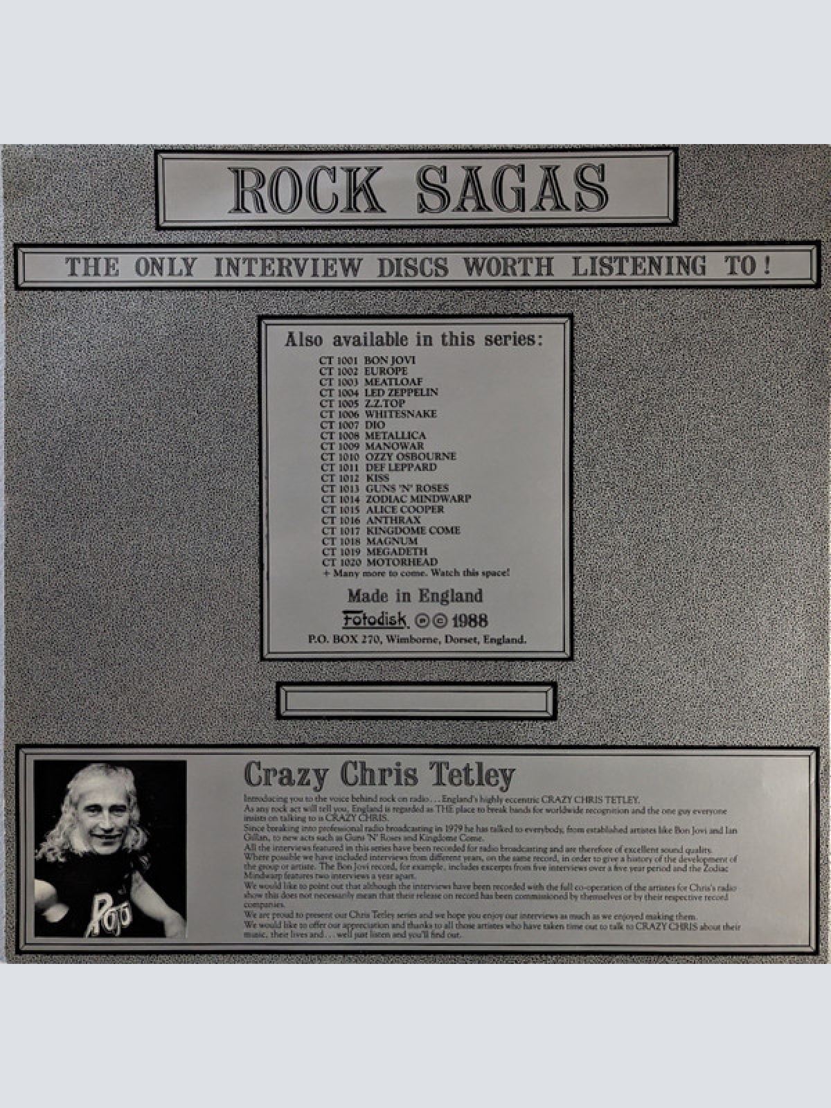 Vinyl / Alice Cooper (2) - The Chris Tetley Interviews