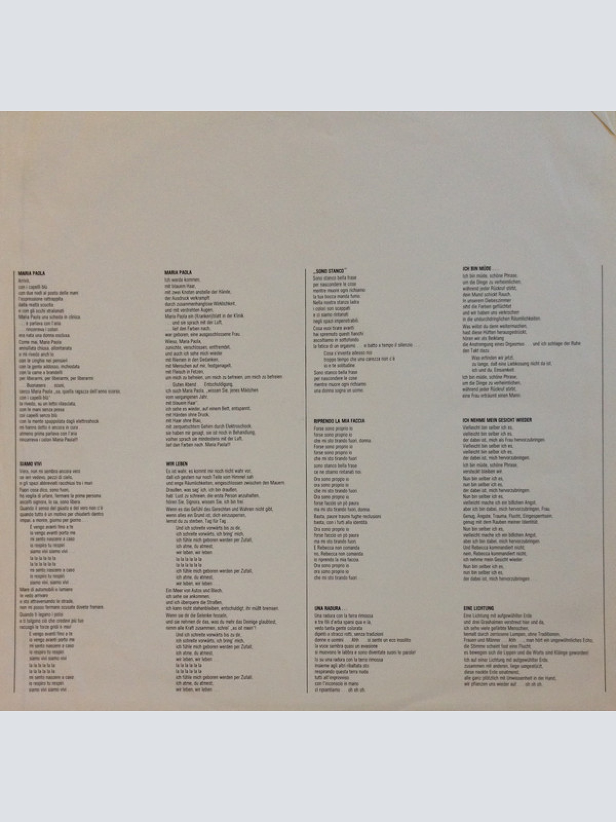 Vinyl / Gianna Nannini - Una Radura ...